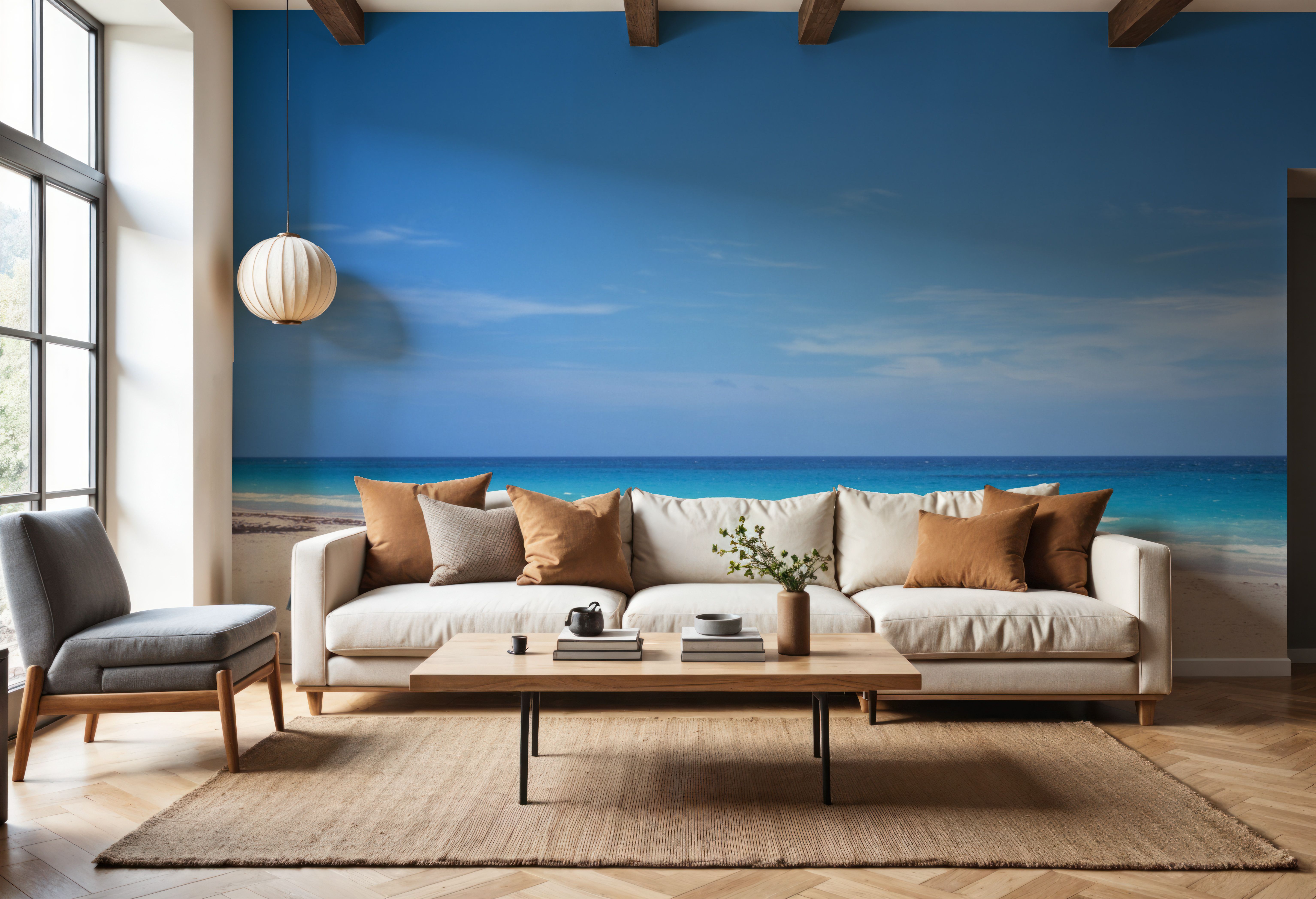 Serene Umbrella Shores, Wallpaper