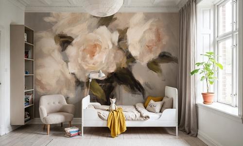 Painterly White Roses