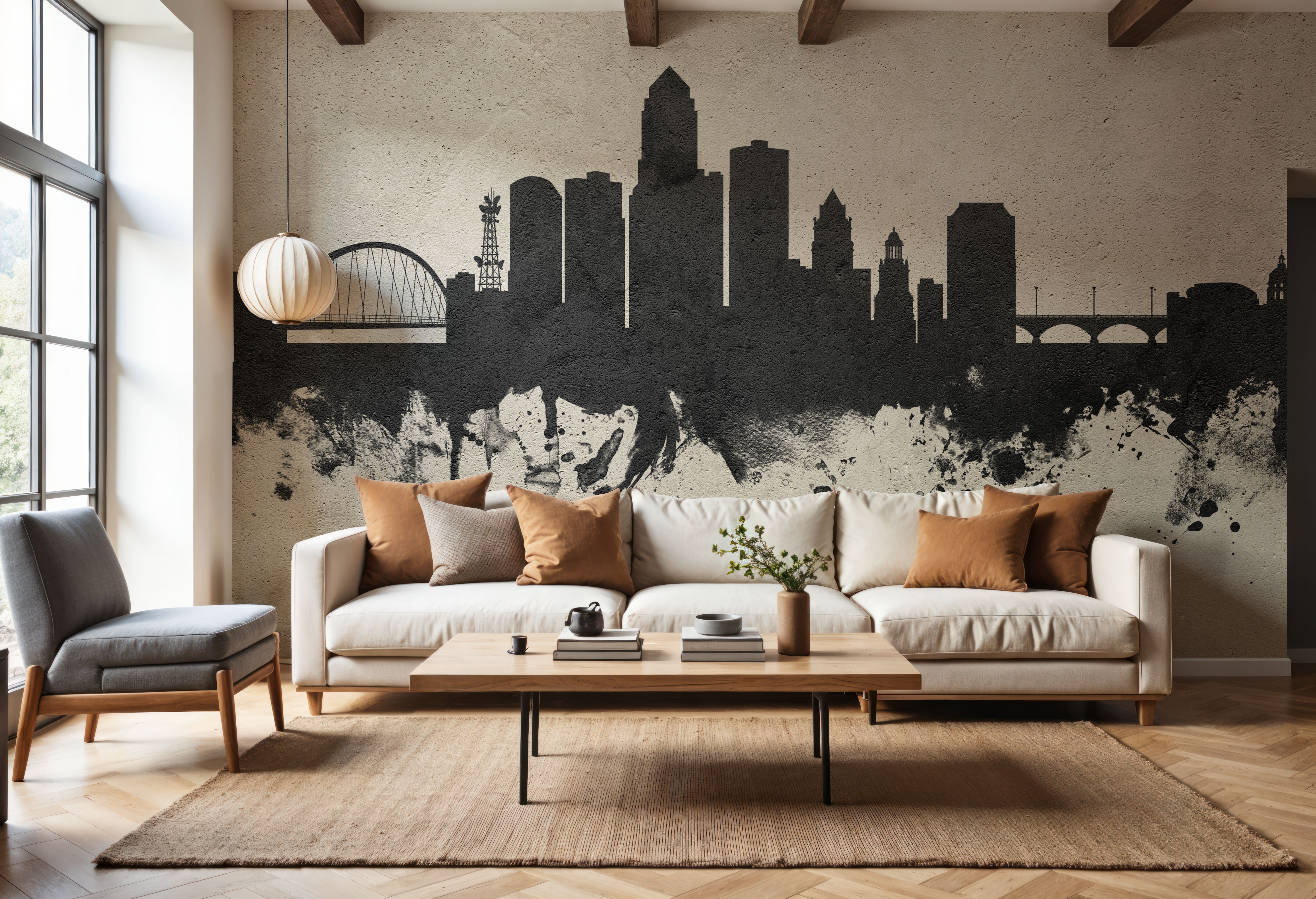 Des Moines Iowa Skyline Concrete