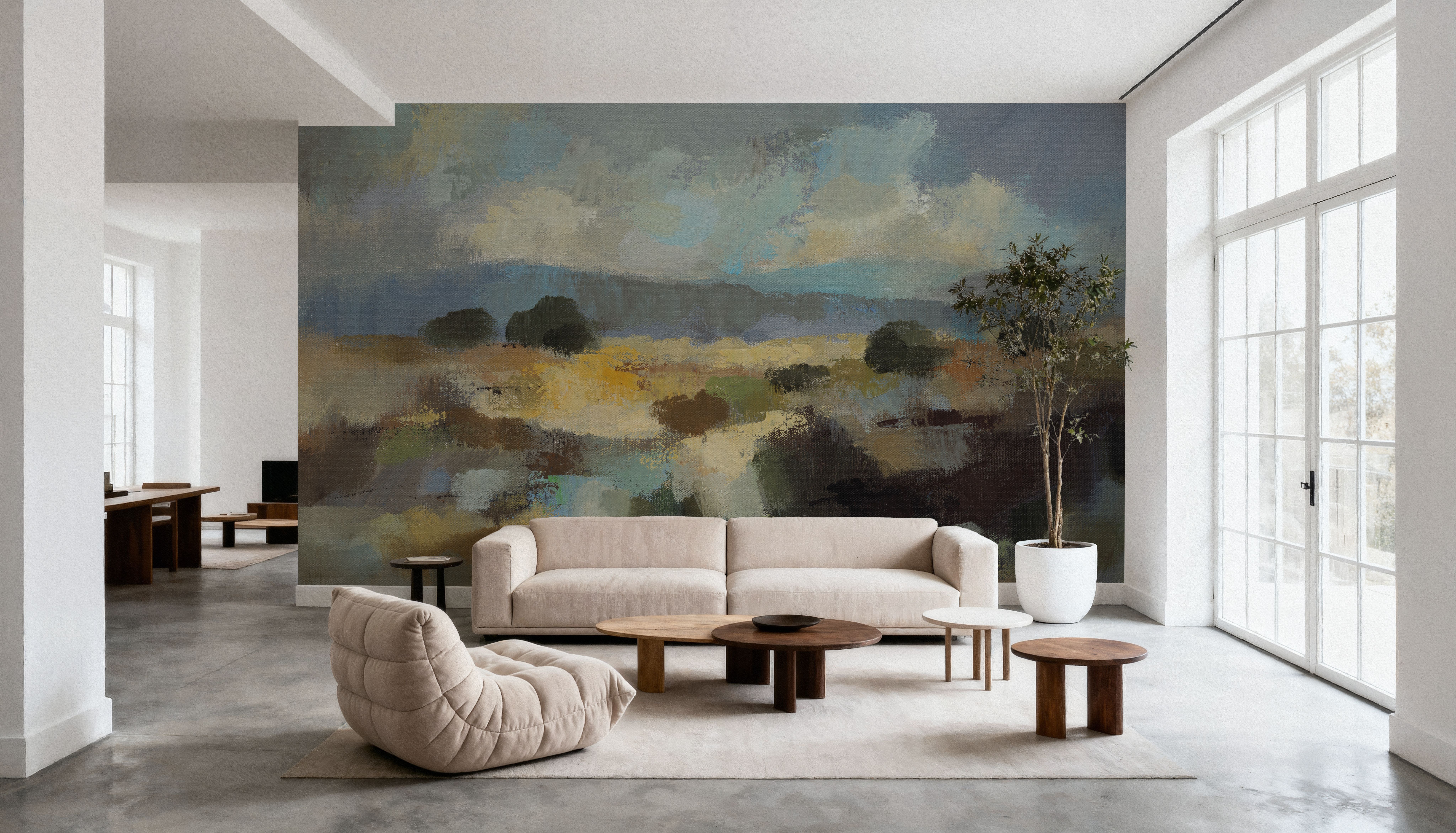 Muted Blue Landscape