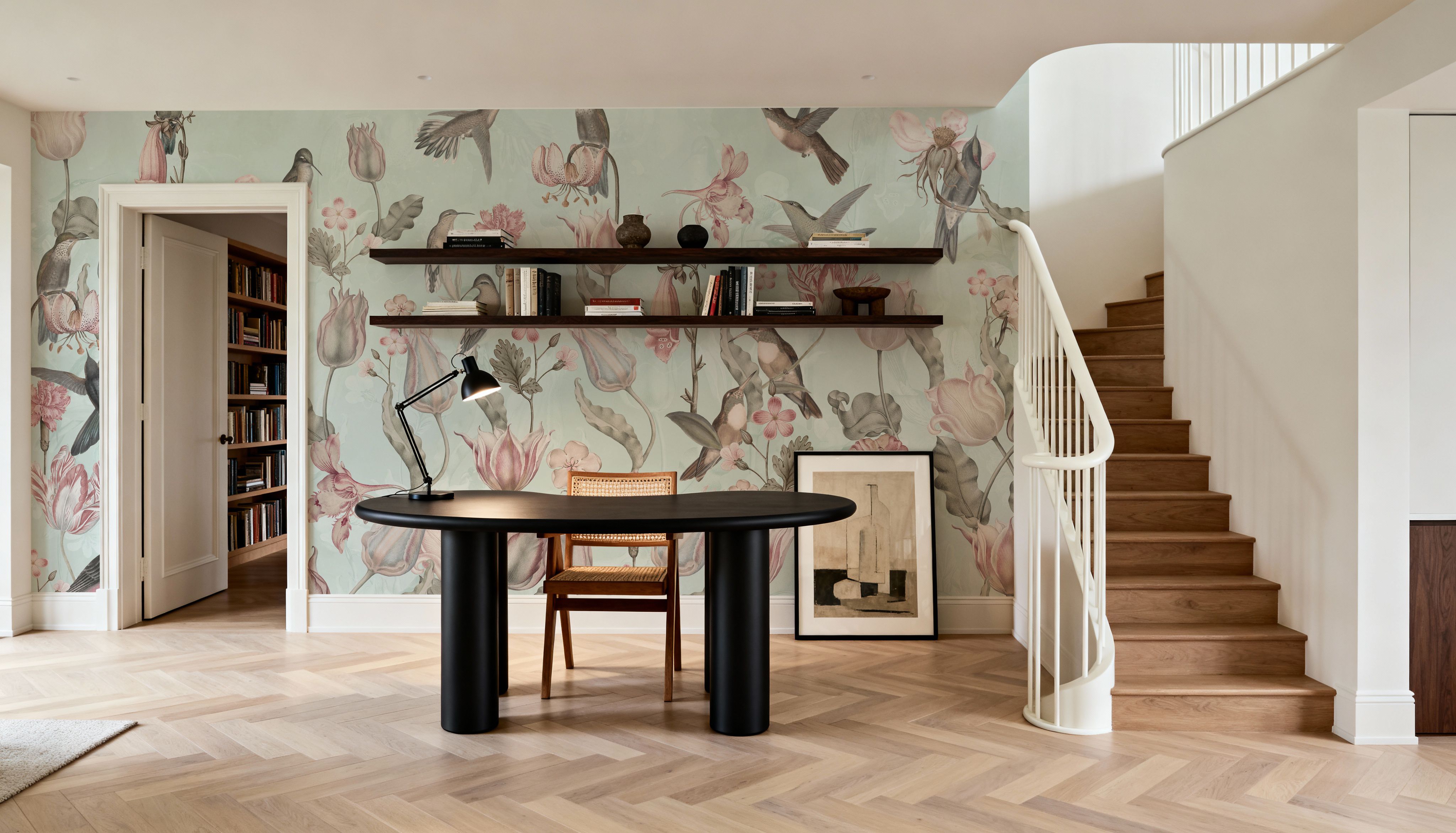 Tulips & Birds, Pistachio