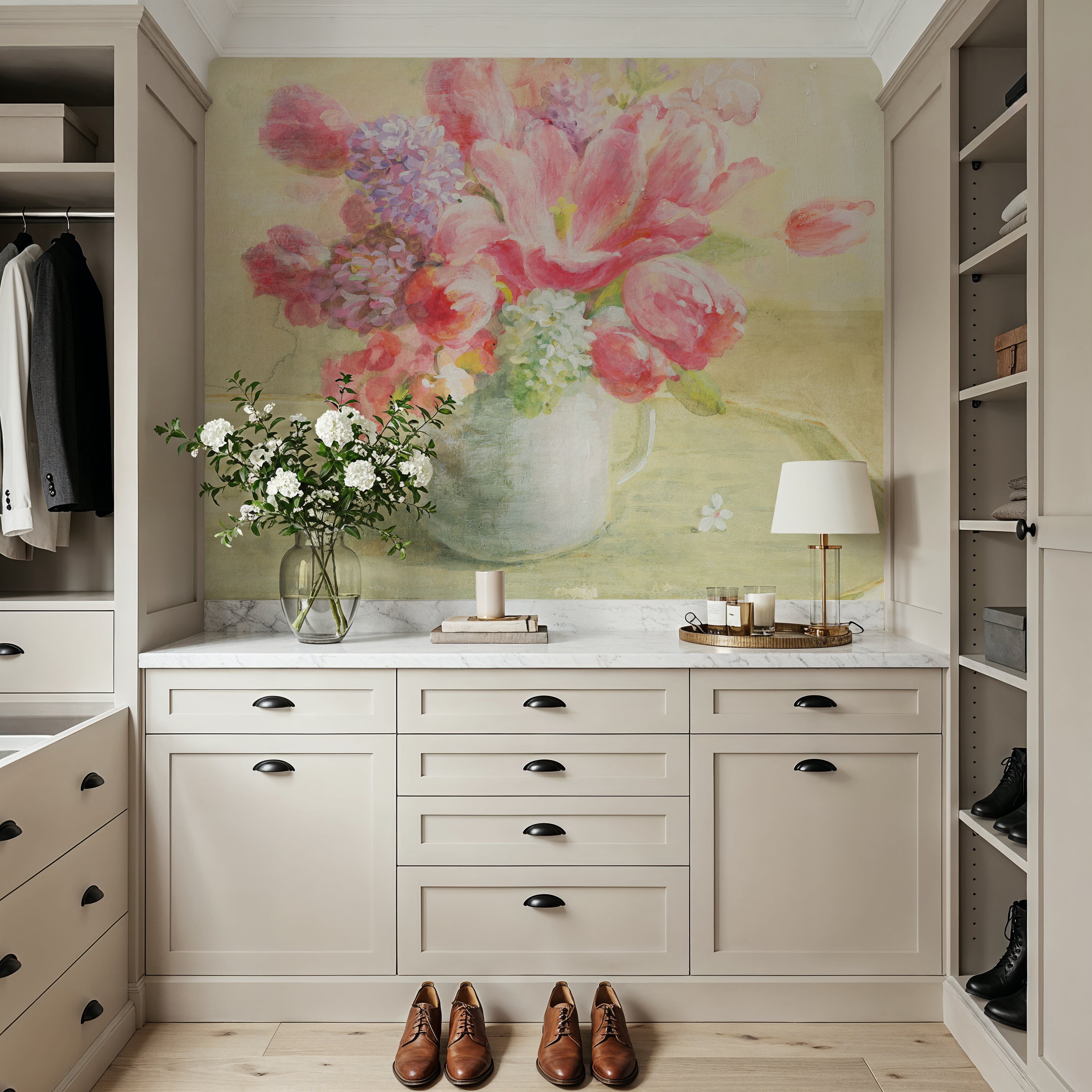 Tulips and Hyacinths on White