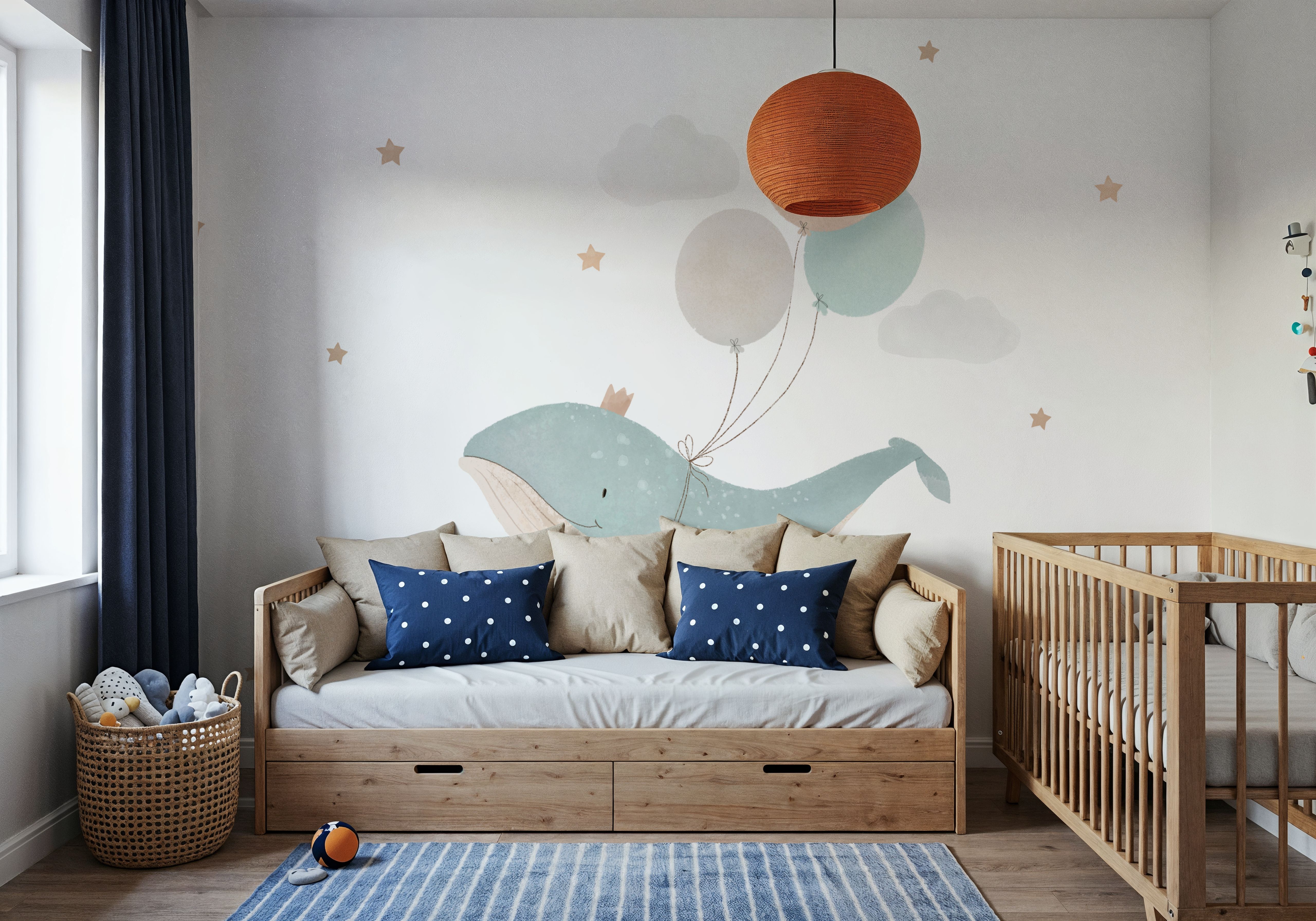 Flying Whale & Air Balloons, Wallpaper