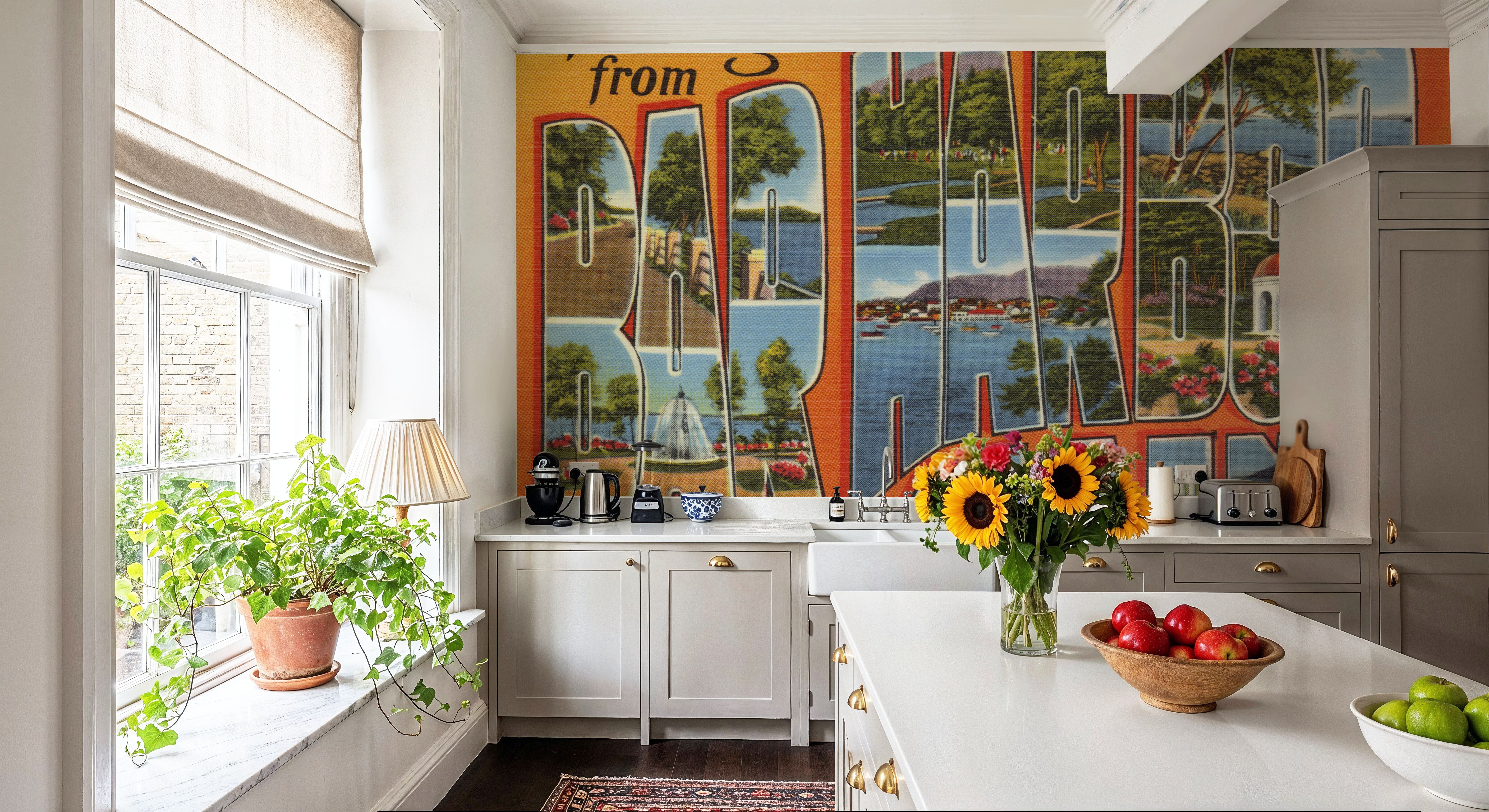 Greetings from Bar Harbor - Screenprint Postcard