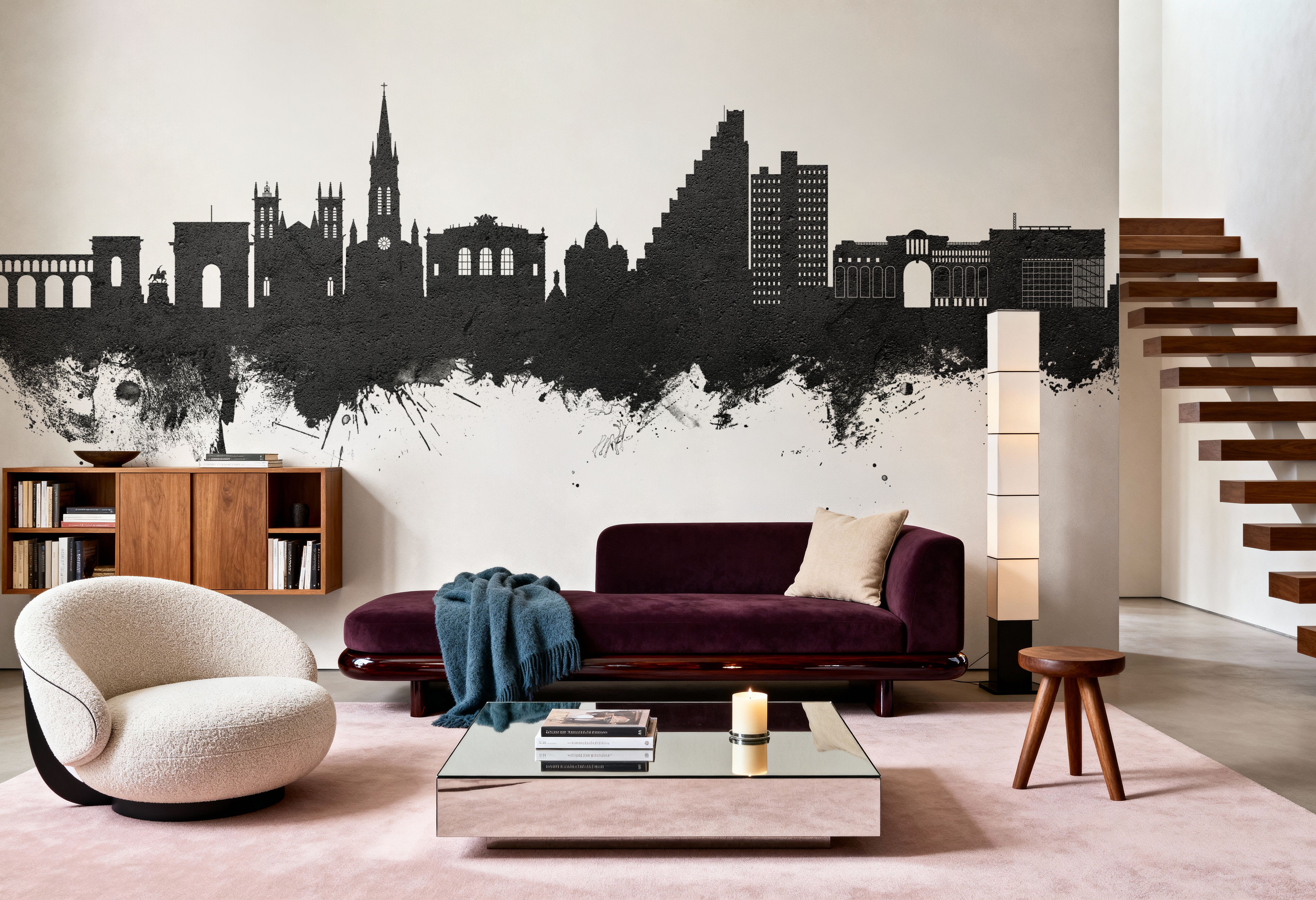 Montpellier Skyline Black & White