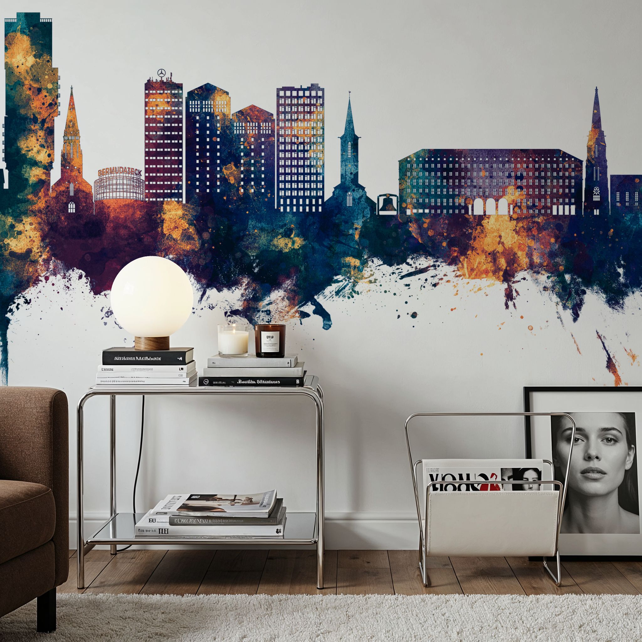 Bochum Germany Skyline Blue & Bronze