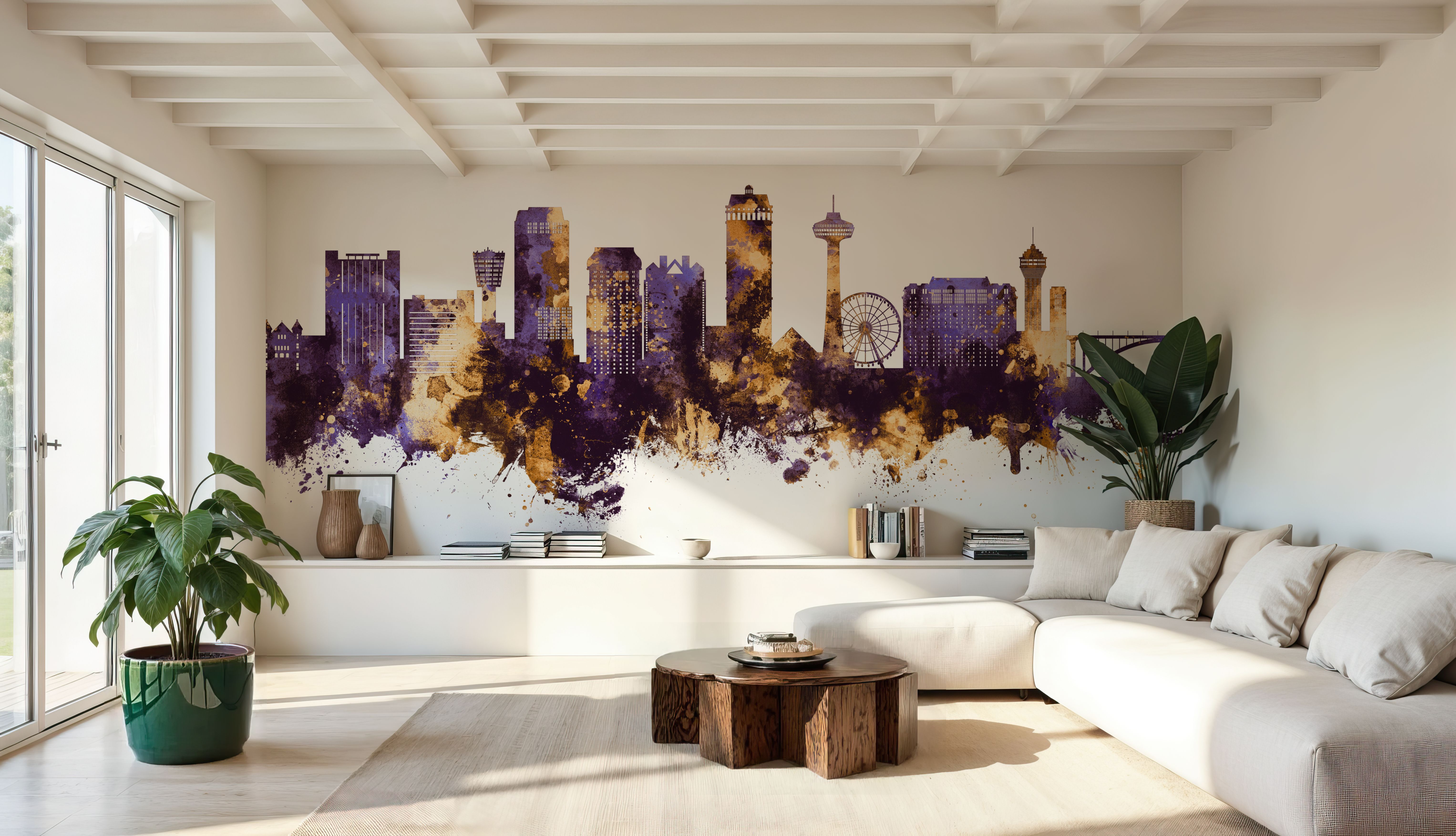 Niagara Falls Skyline Purple & Gold