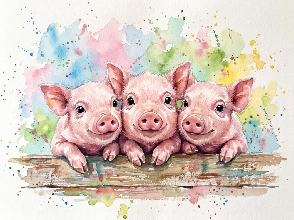 Piglets - Cute Baby Animals Series