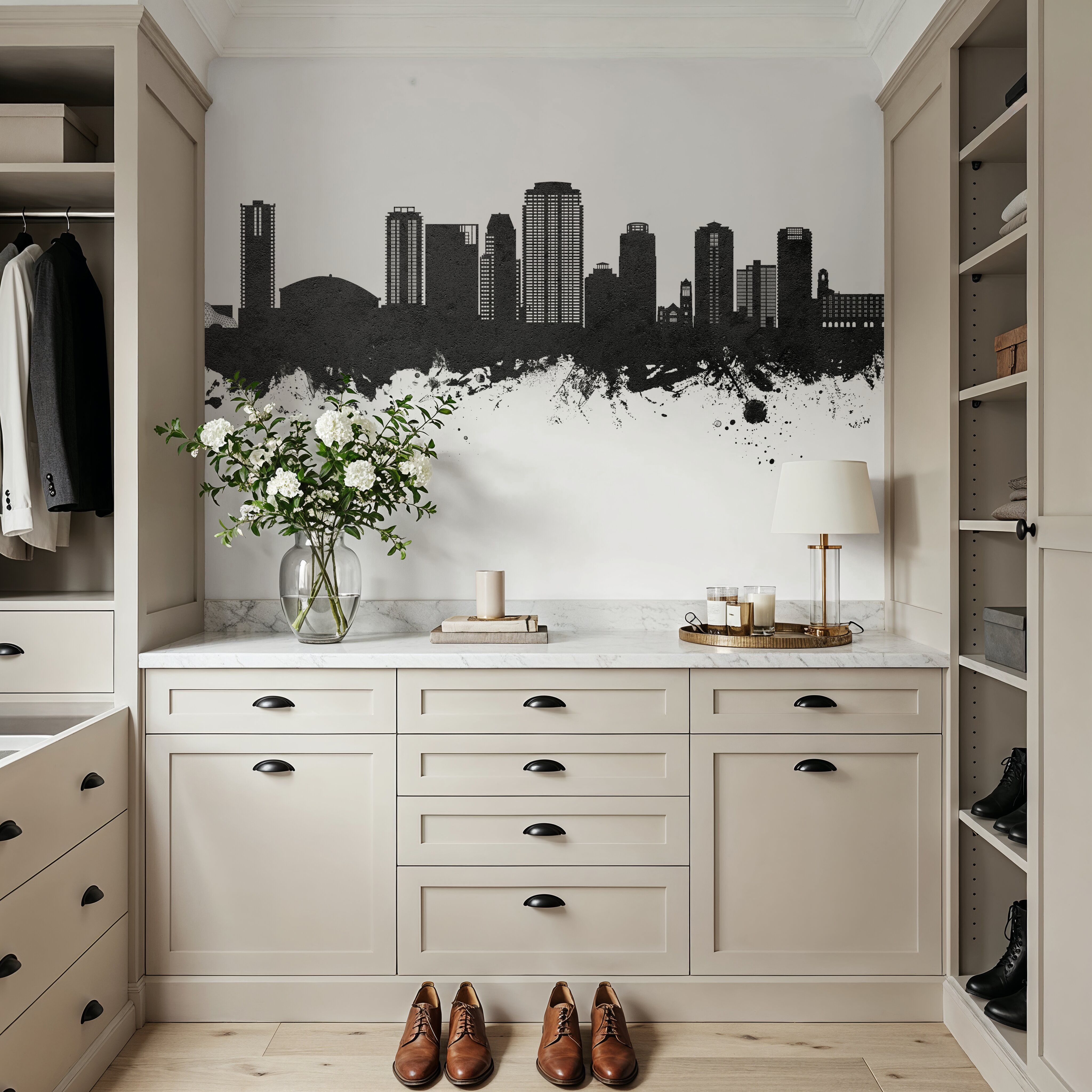 St Petersburg Florida Skyline Black & White