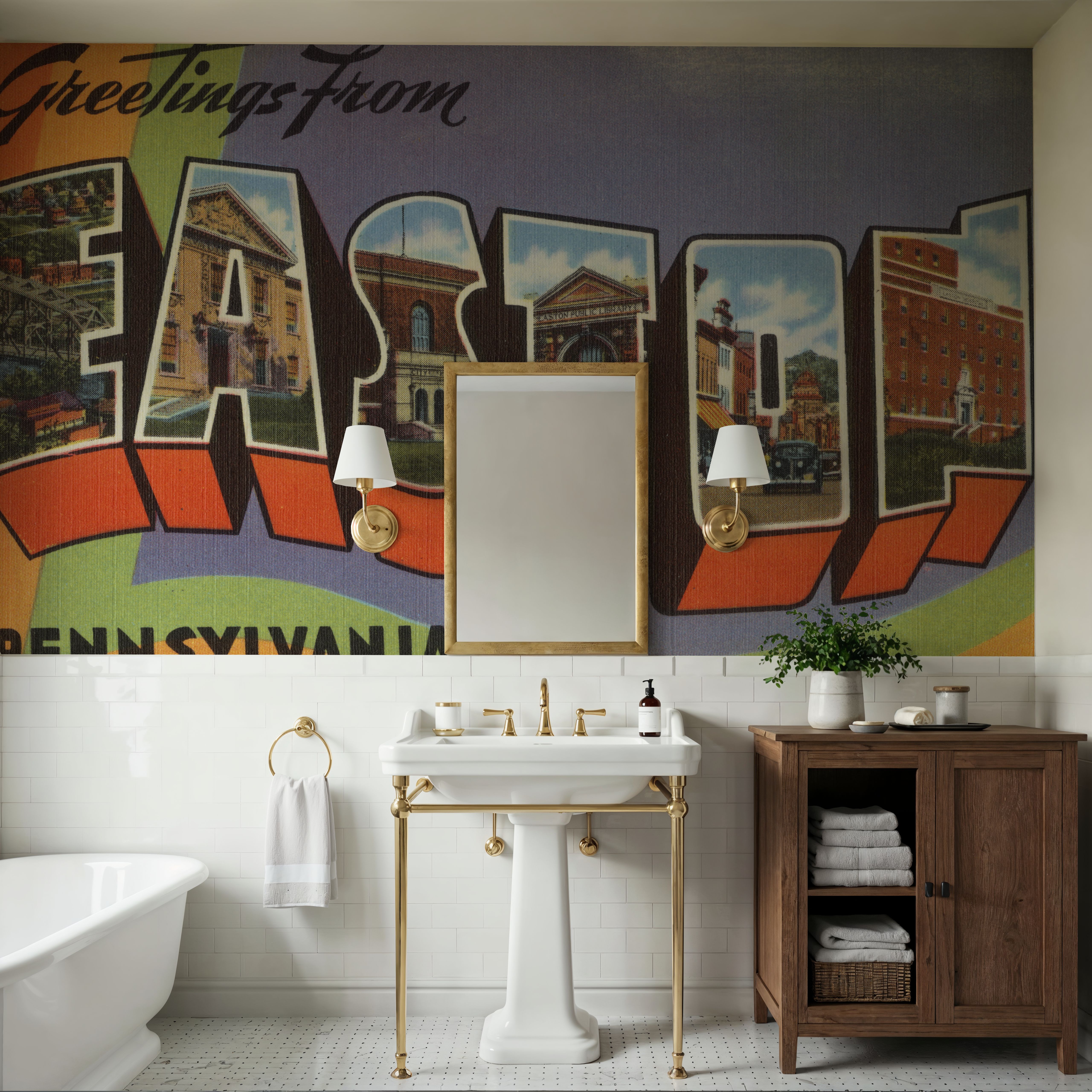 Greetings from Easton - Screenprint Postcard