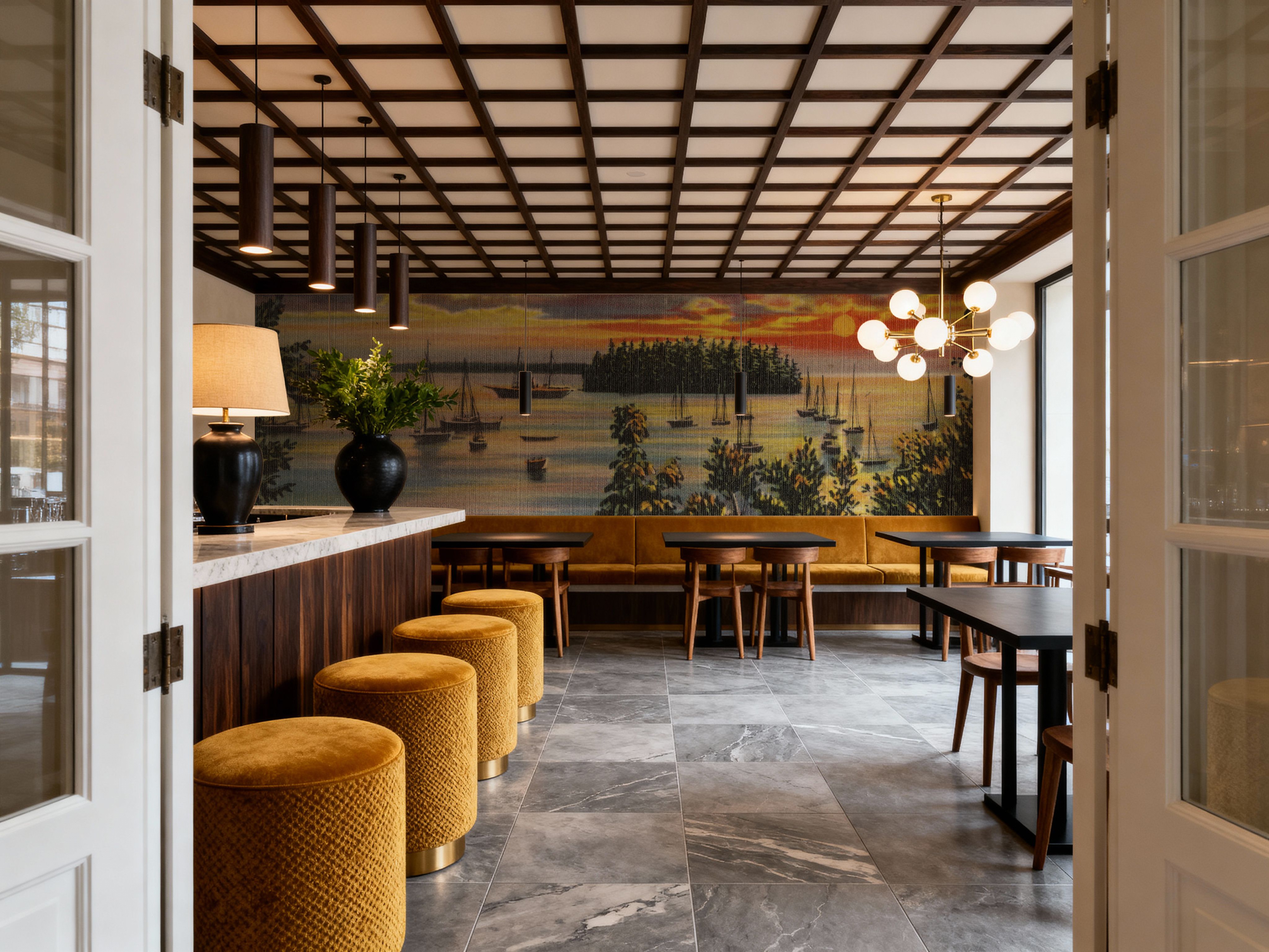 Greetings from Sunset Views - Screenprint Postcard