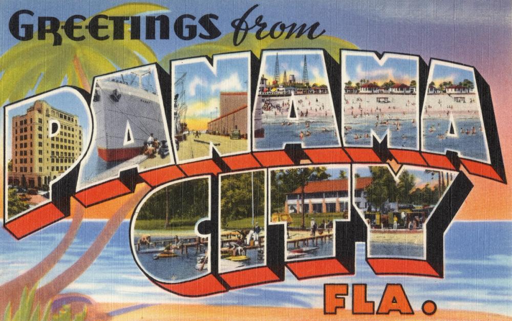 Greetings from Panama City - Screenprint Postcard