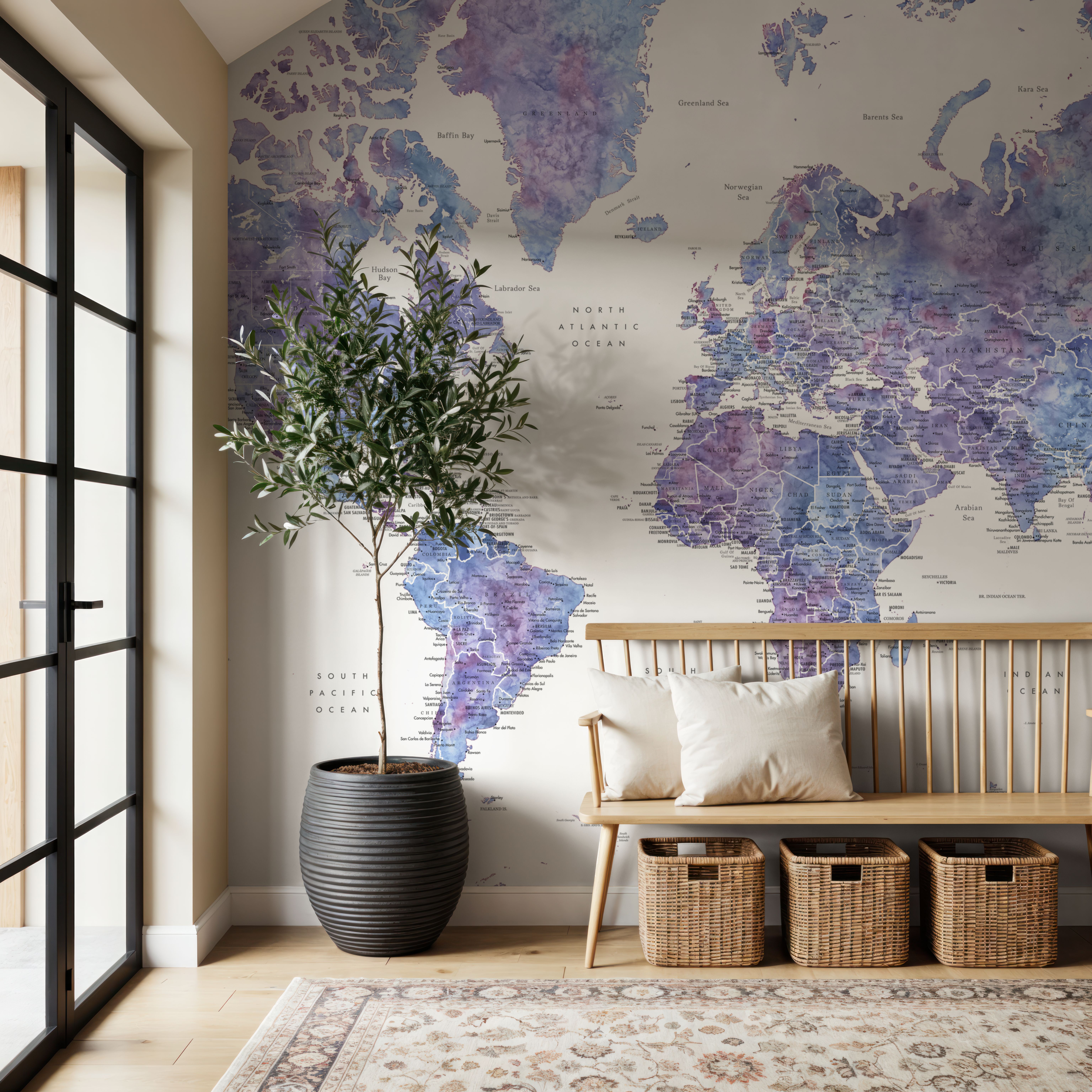 World Map Cities - Raul