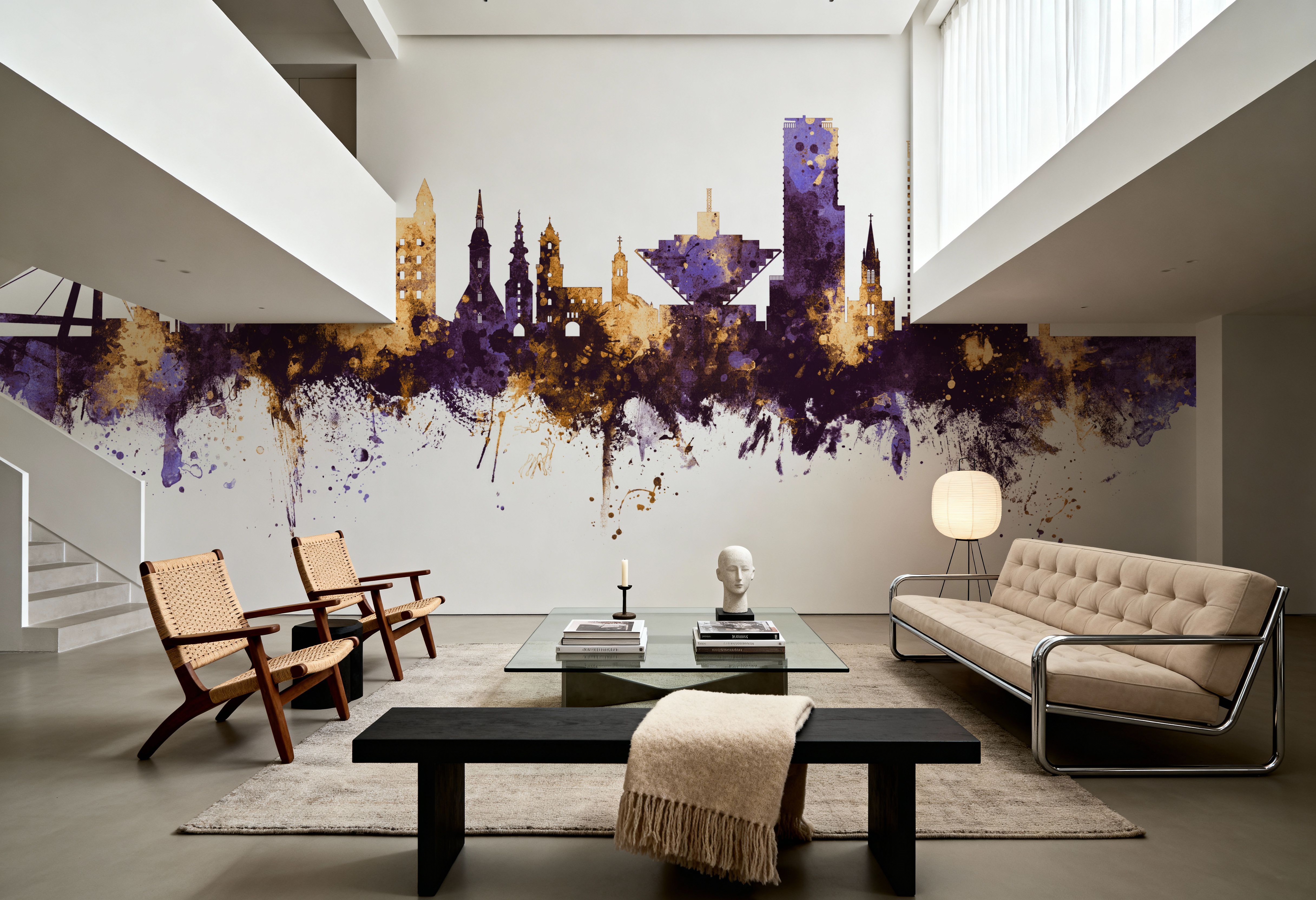Bratislava Slovakia Skyline Purple & Gold
