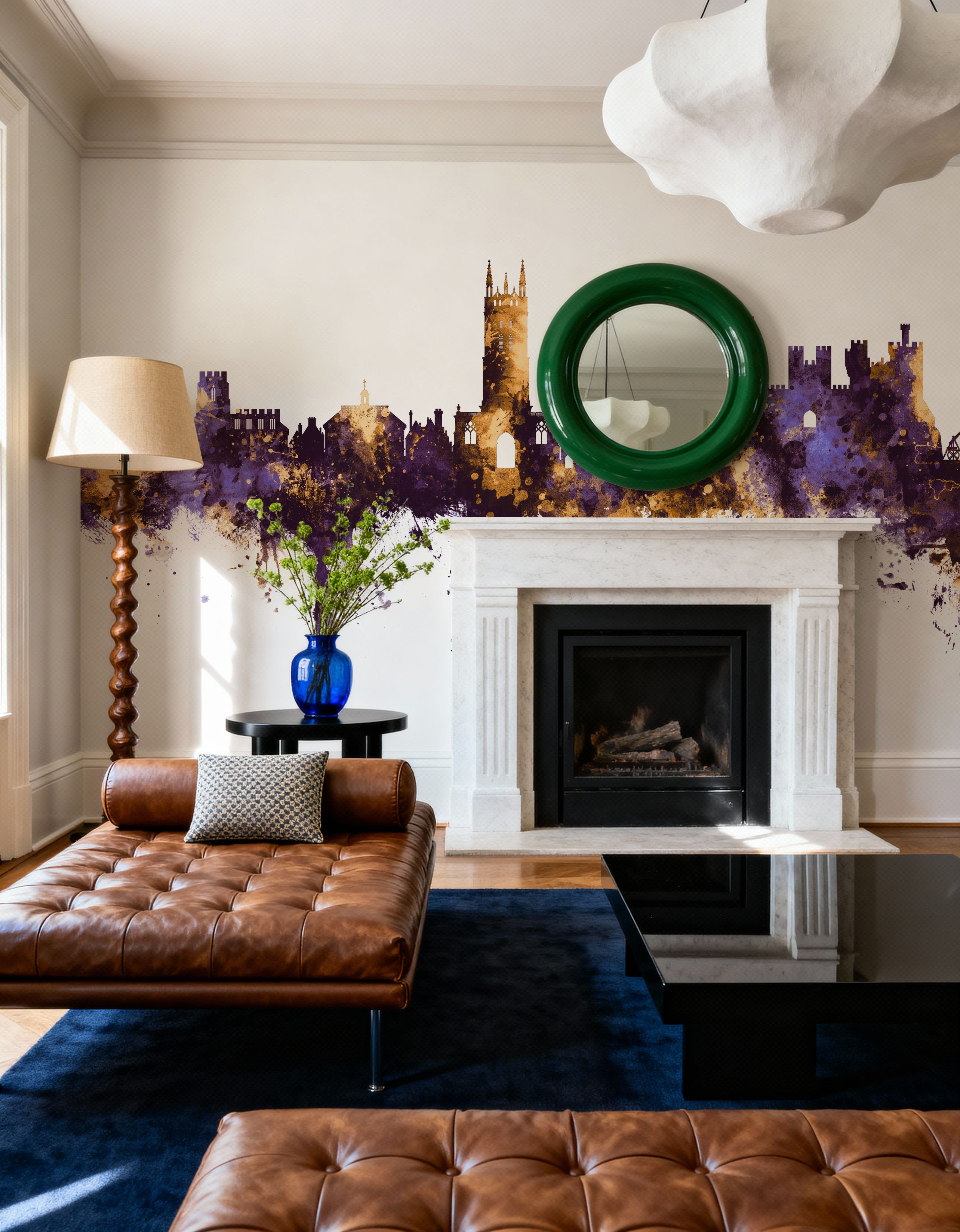 Warwick England Skyline Purple & Gold