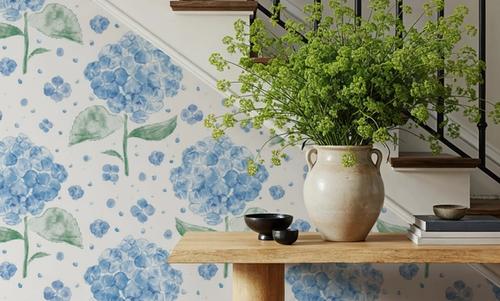 Hydrangea in The Air, Blue