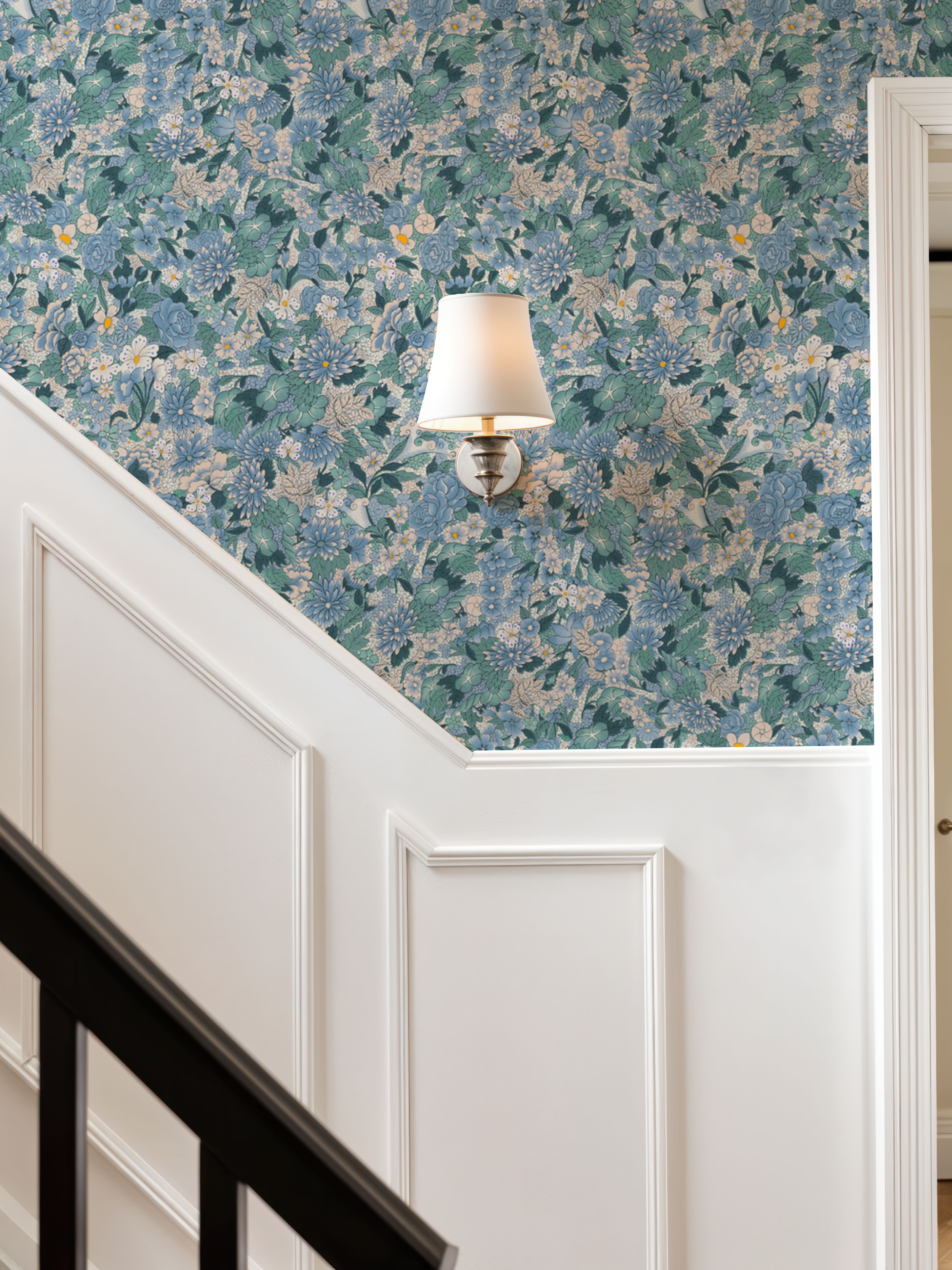 Floral Blossom Dusty Blue