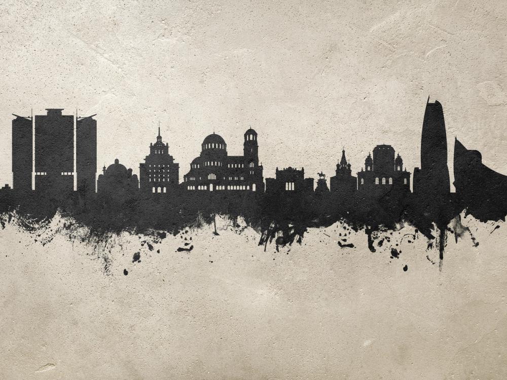 Sofia Bulgaria Skyline Concrete
