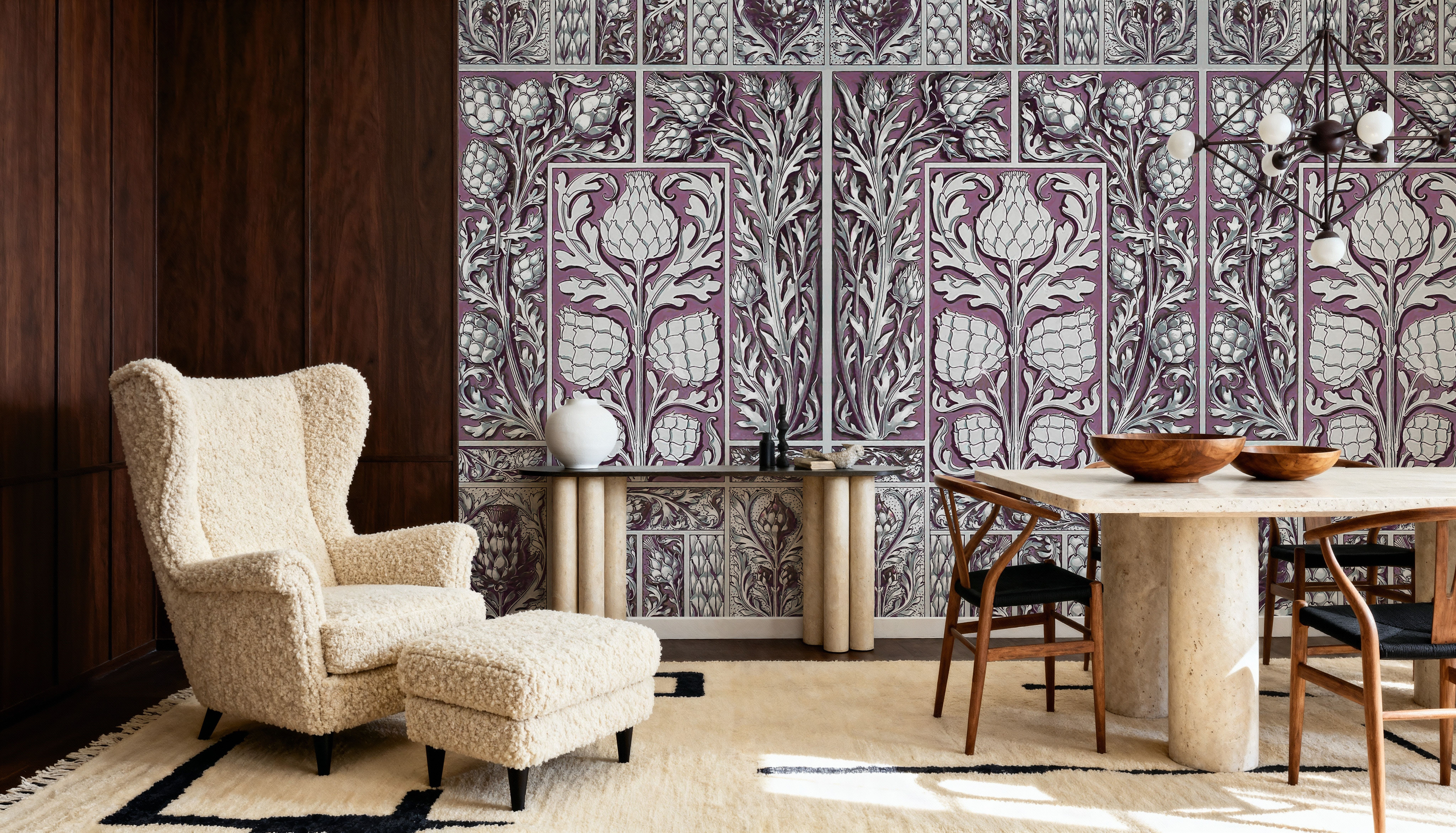 Thistle Walls Warm, Wallpaper