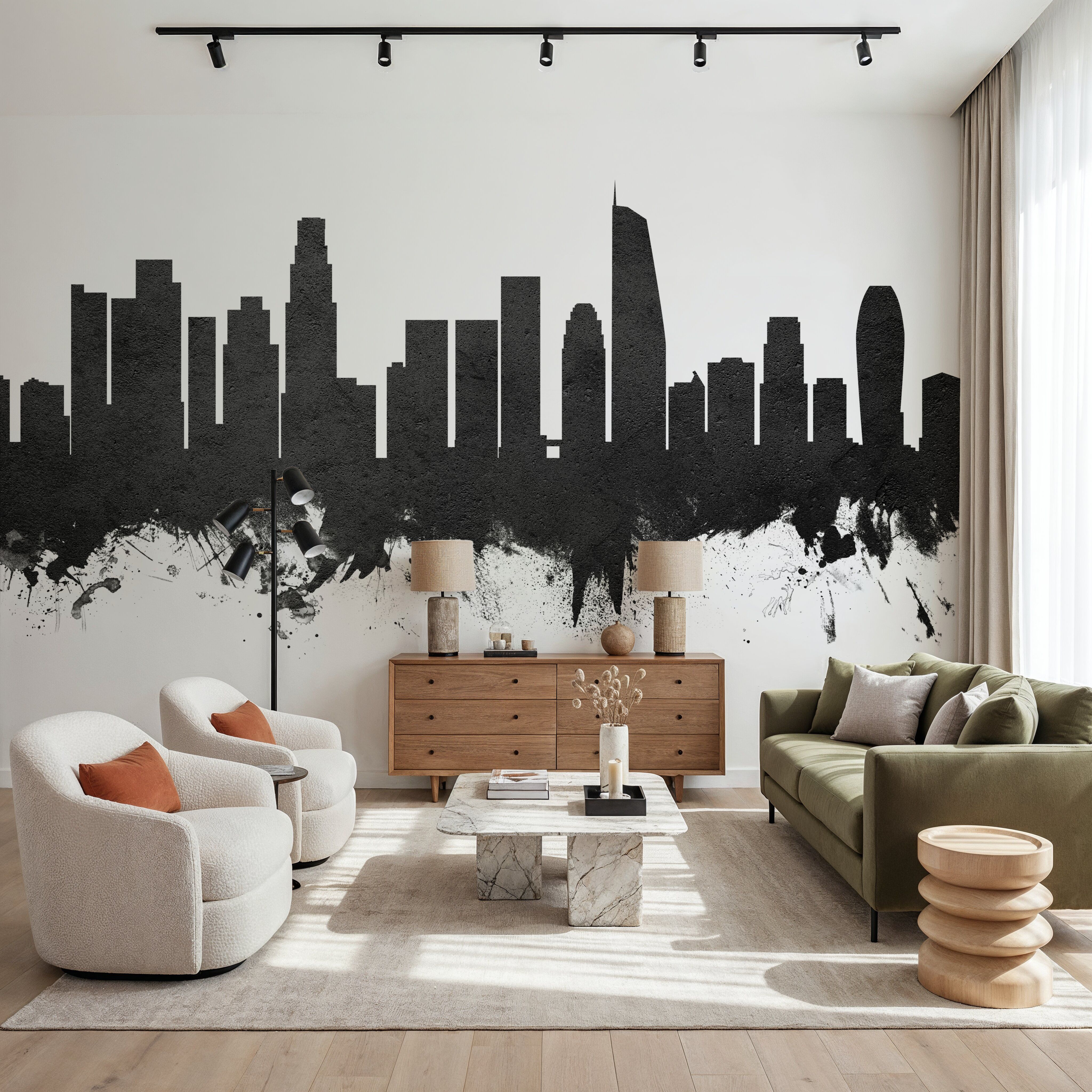 Los Angeles Skyline Black & White