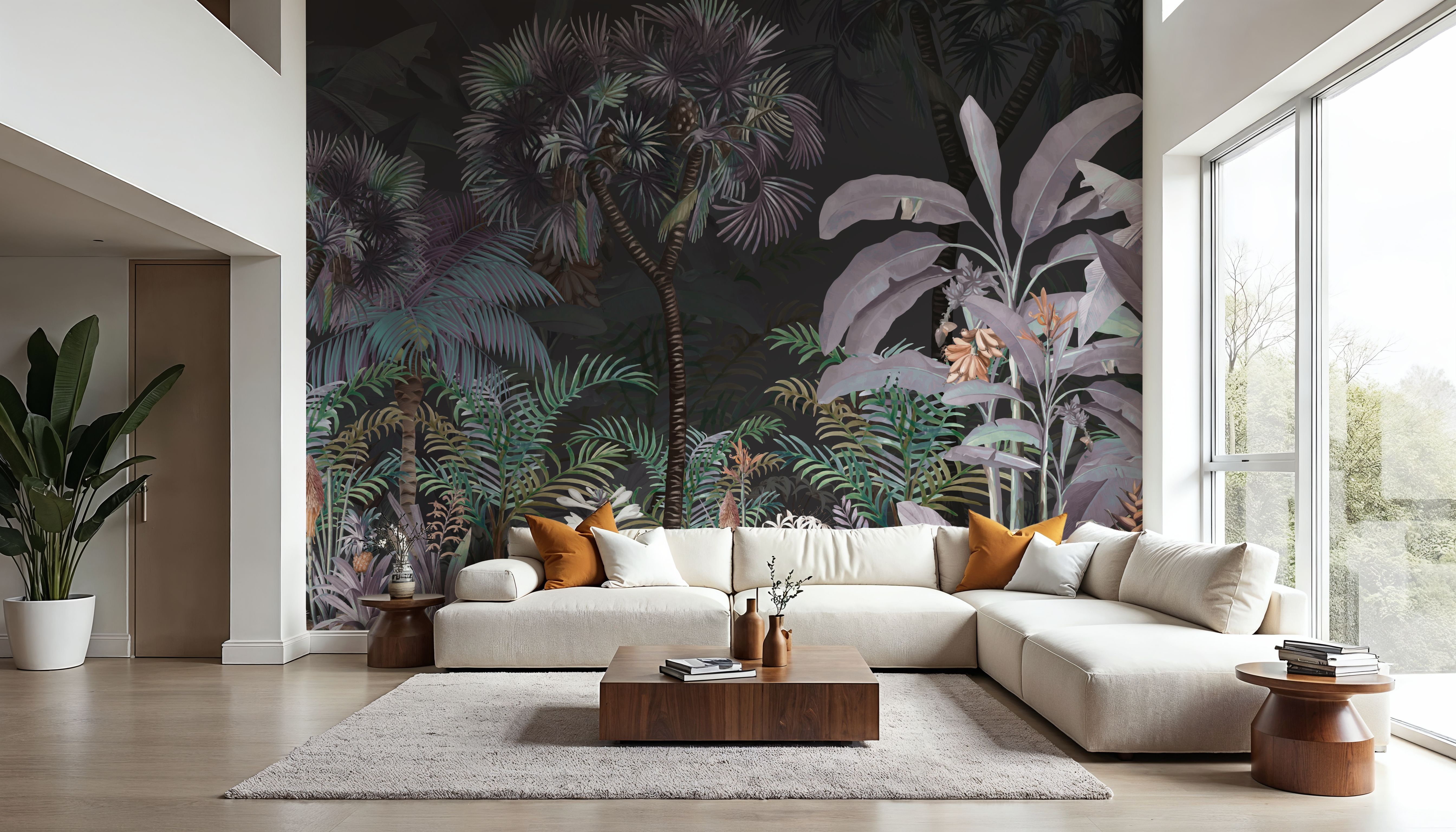 Tropical Forest Strolls Dark Green