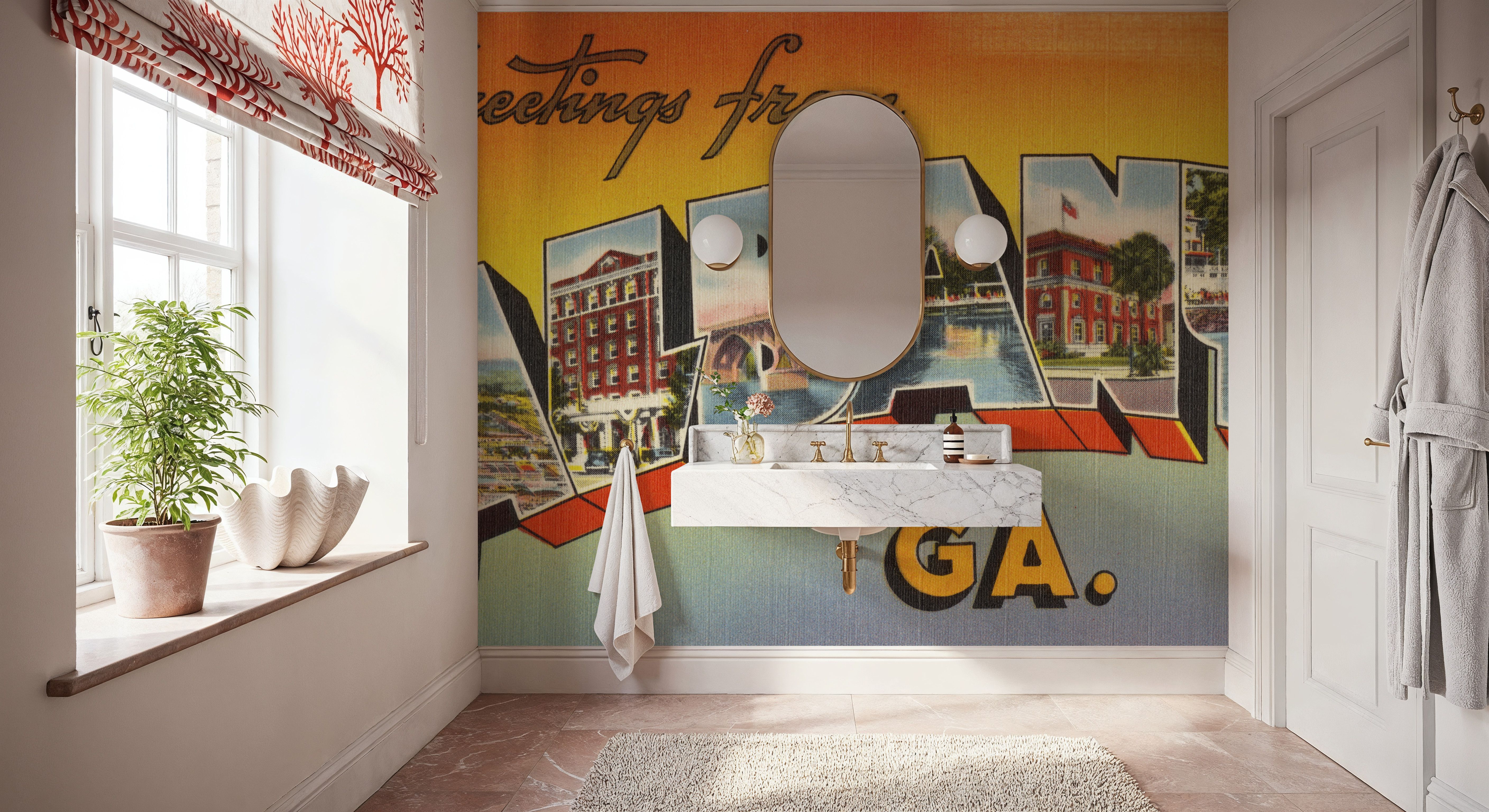 Greetings from Albany GA. - Screenprint Postcard