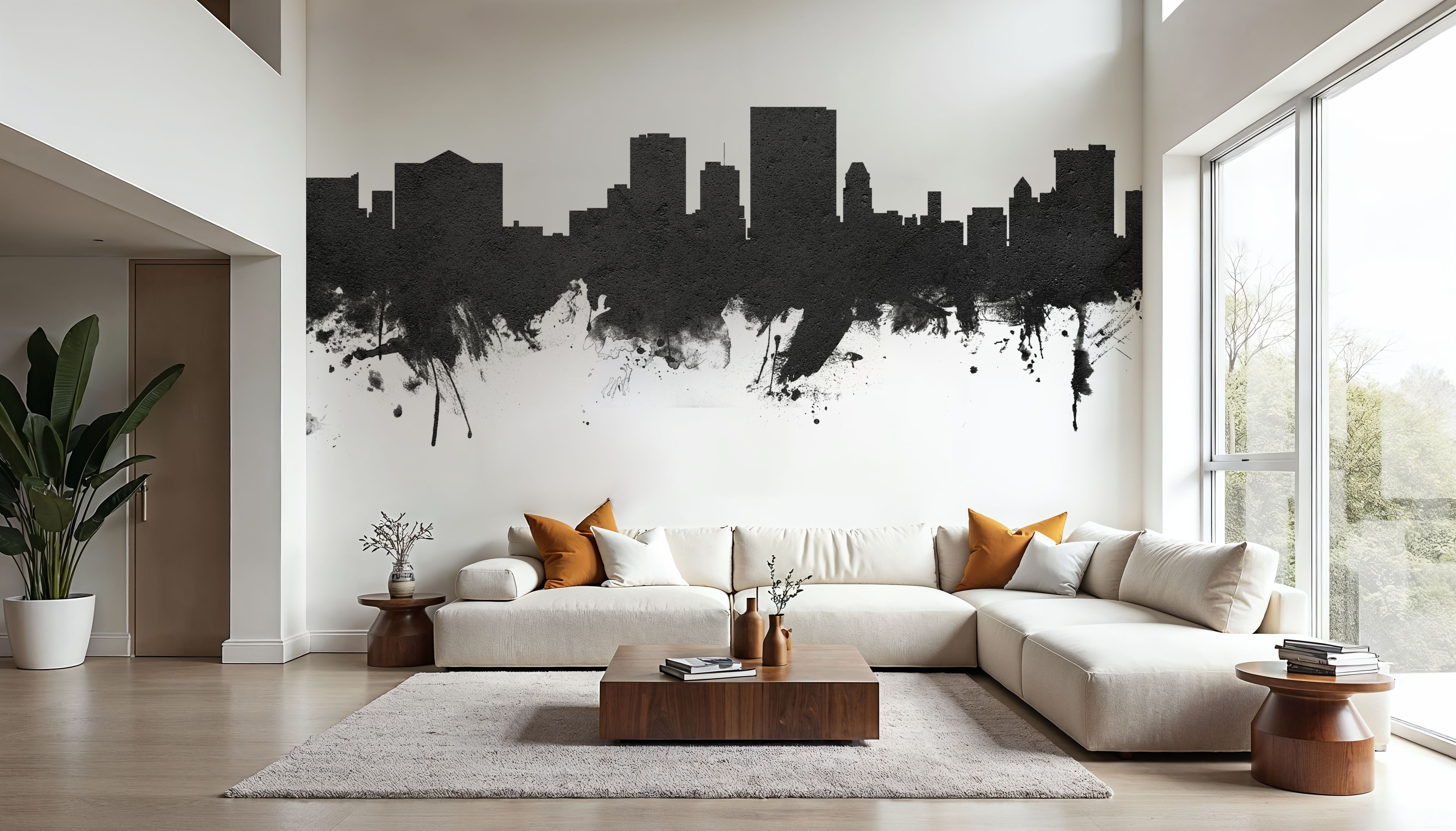 El Paso Texas Skyline Black & White