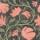 Indial Floral, Peach on Midnight