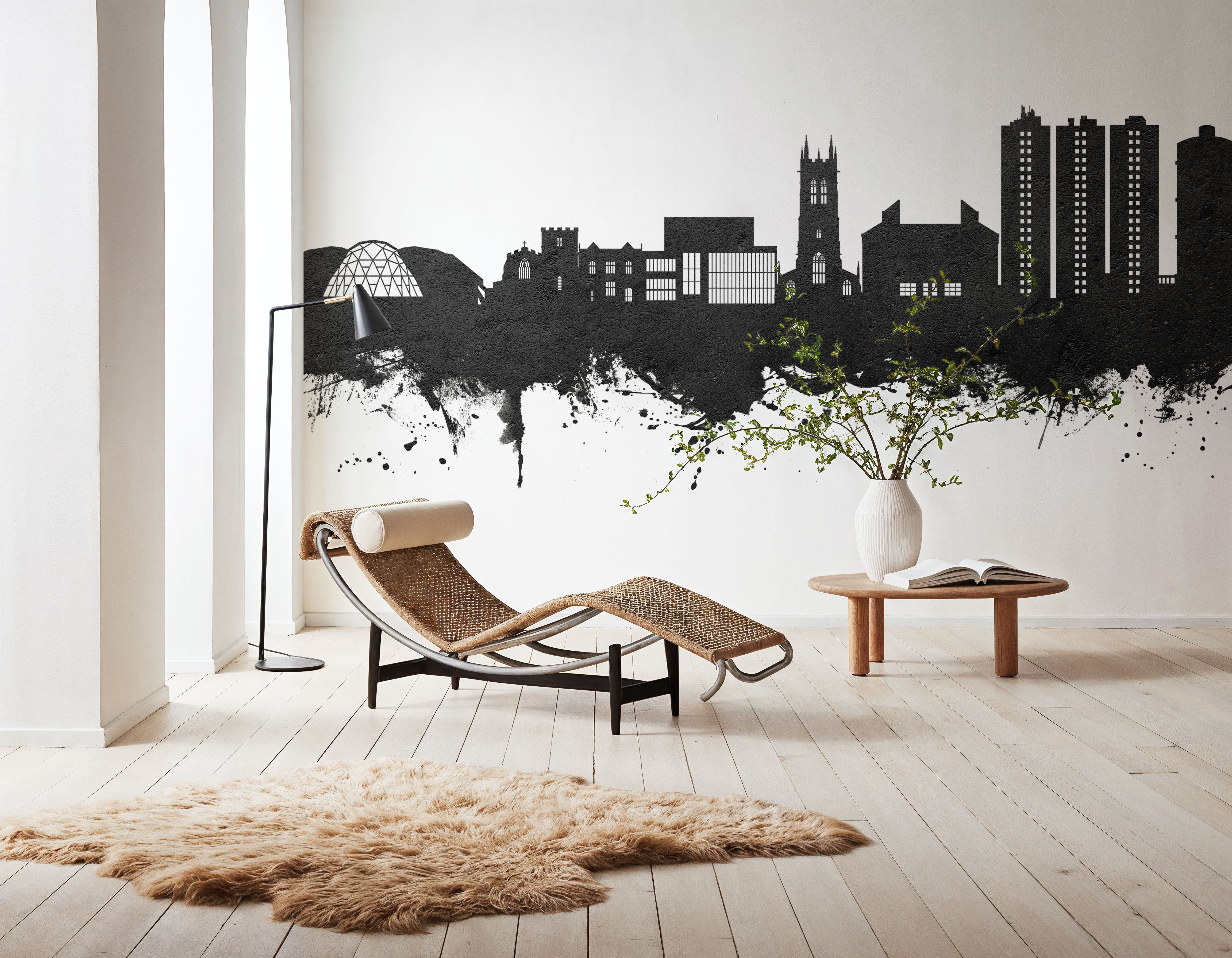 Scunthorpe England Skyline Black & White