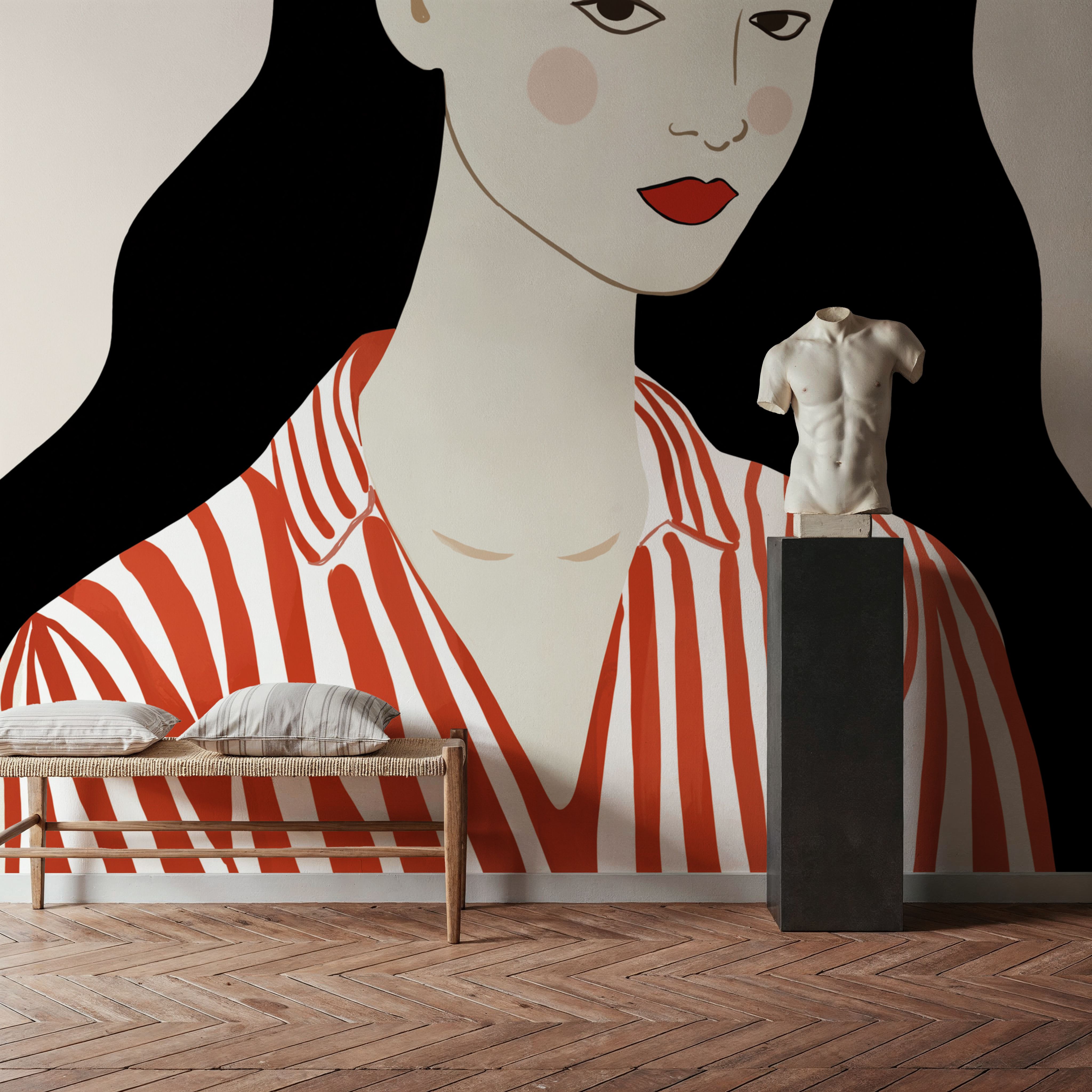 Woman in Striped Blouse I