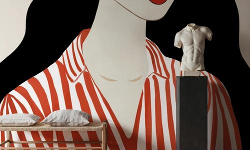 Woman in Striped Blouse I