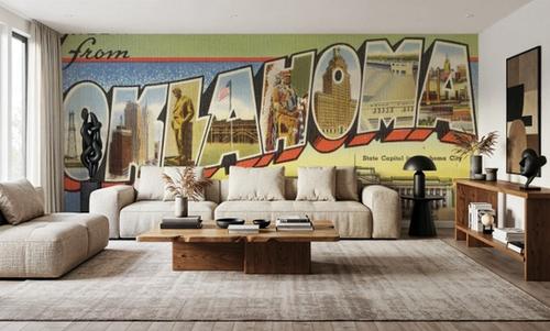 Greetings from Oklahoma - Screenprint Postcard