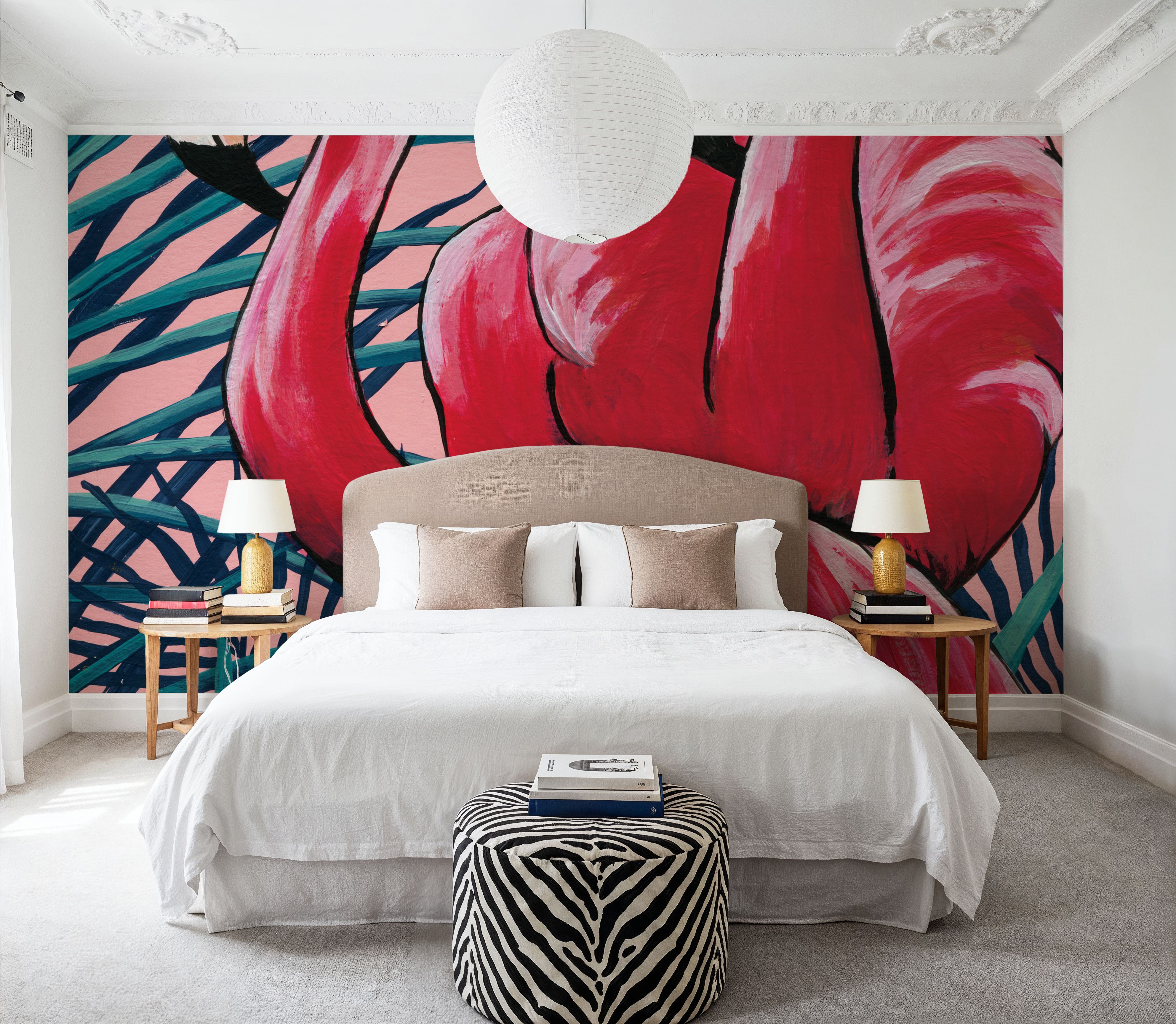 Tropical Paradise Flamingos