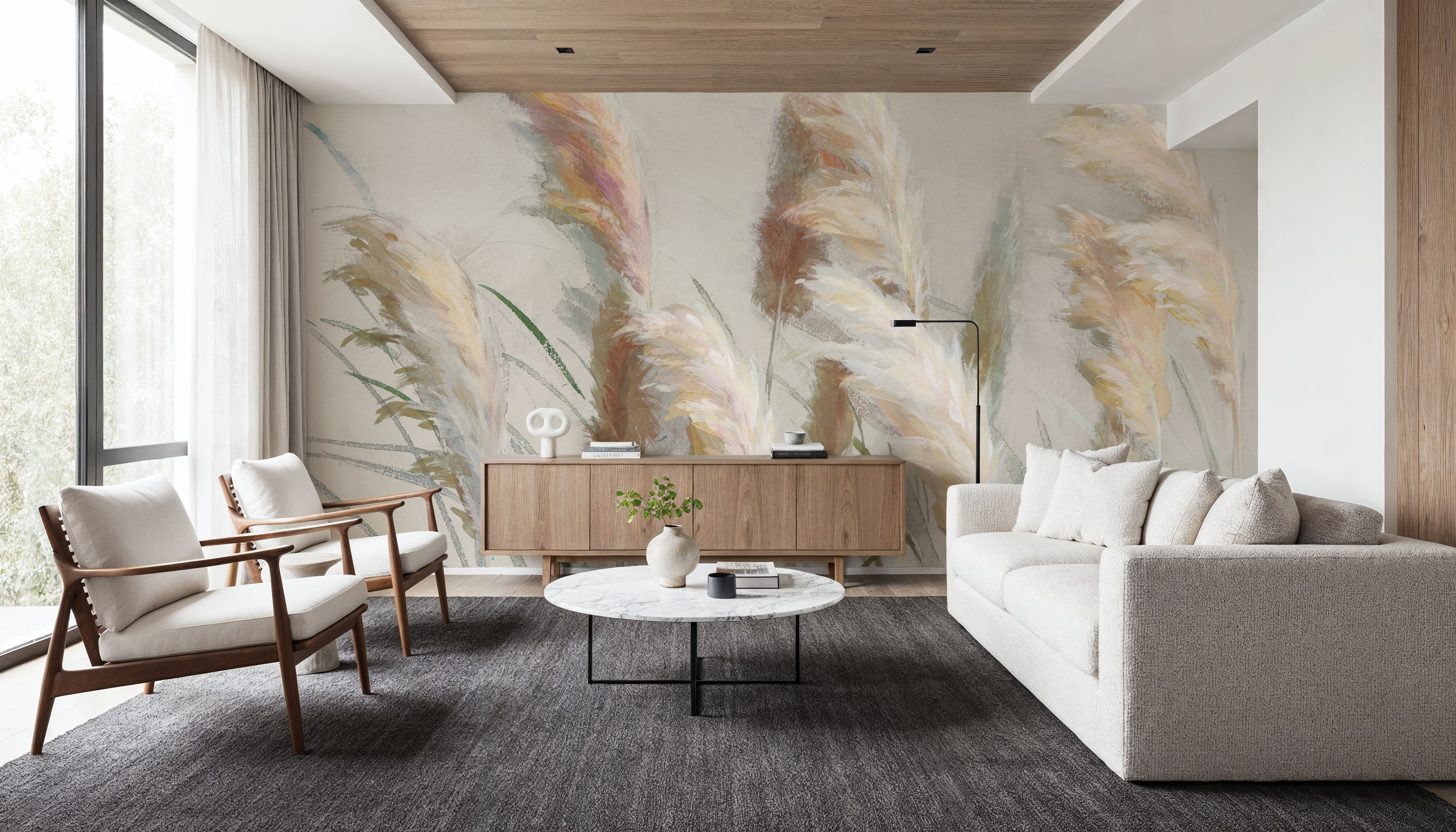 Neutral Pampas Grasses