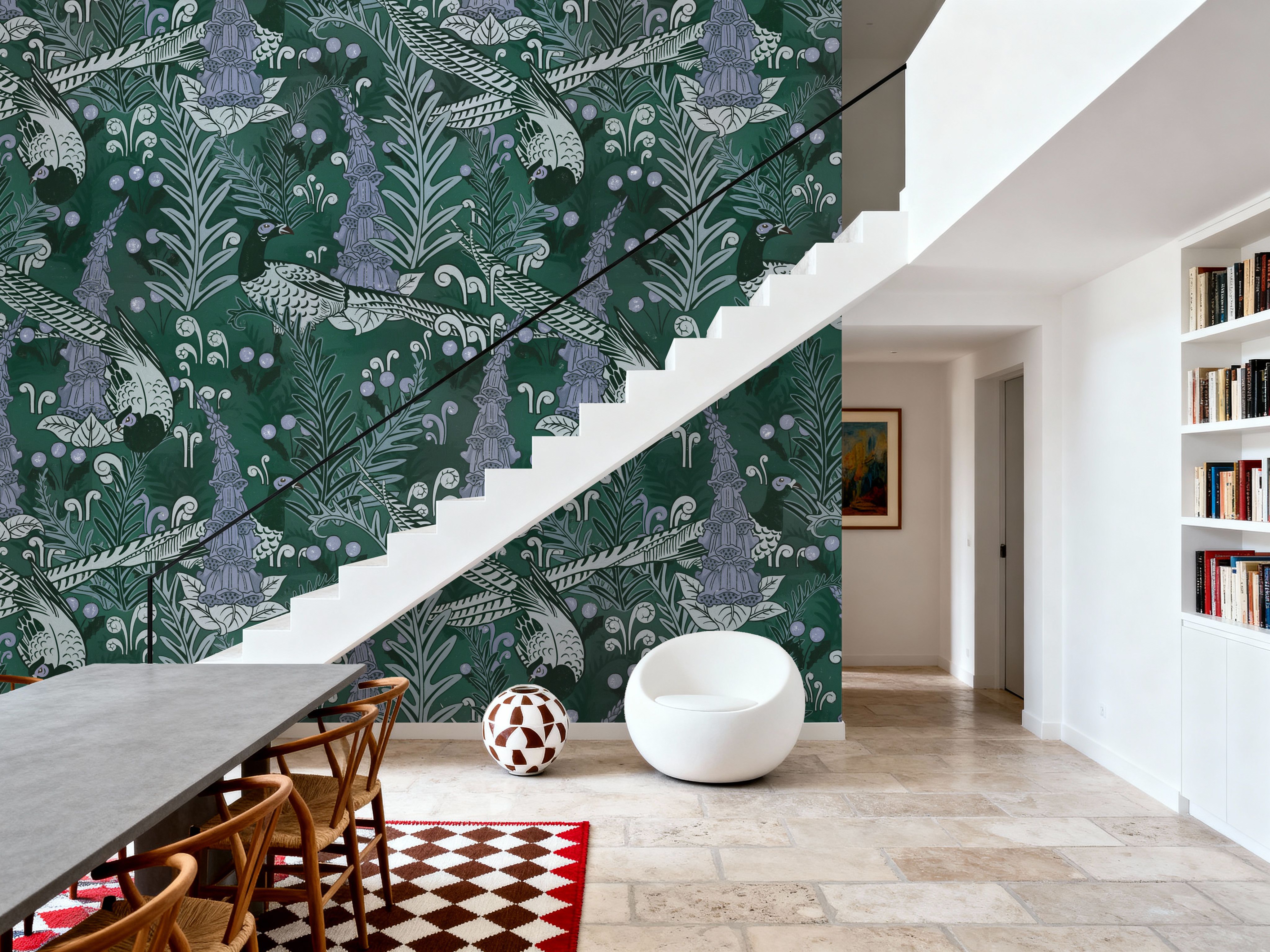 Underwater Peacocks, Behang