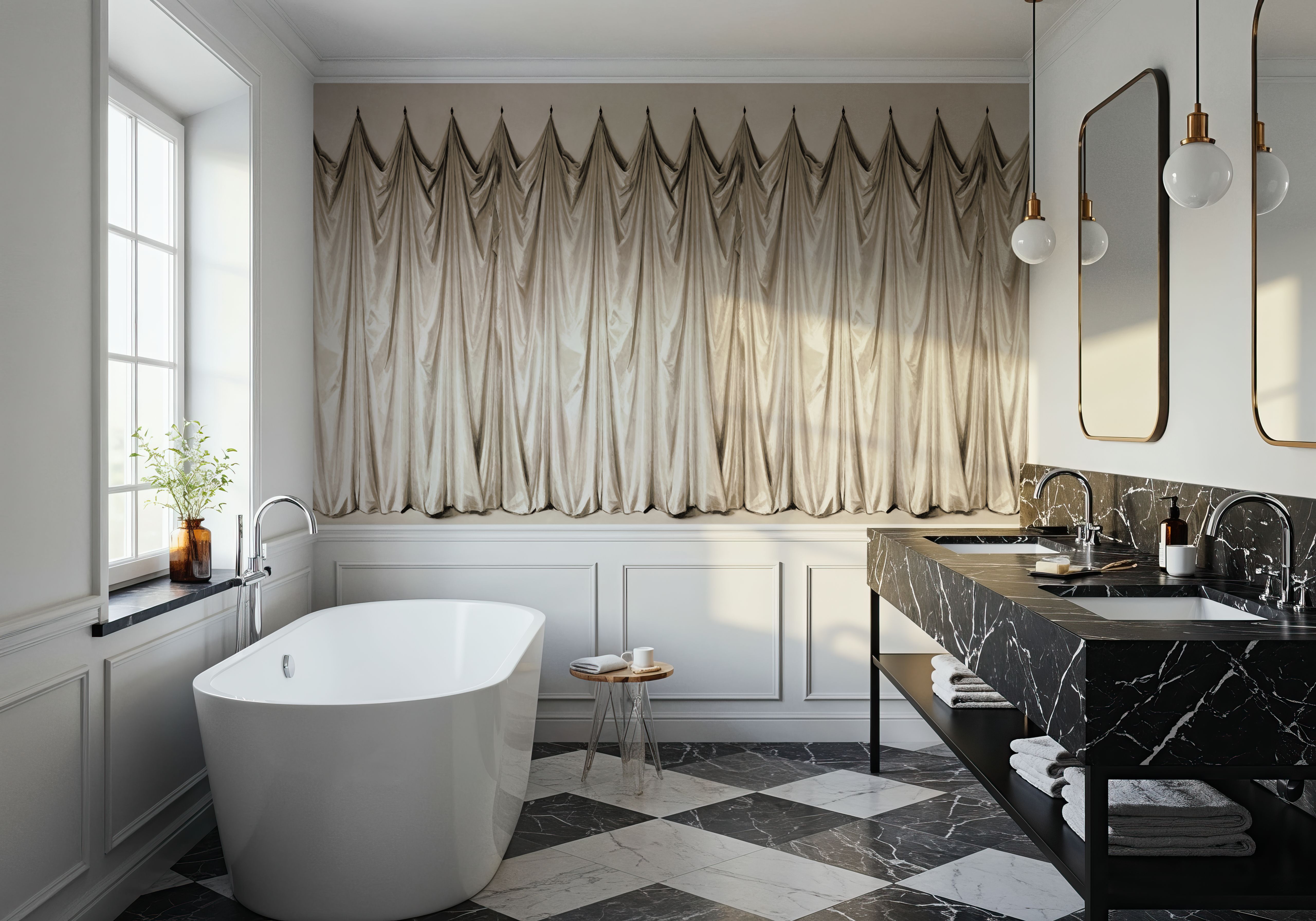 Medici Drapes, Cream