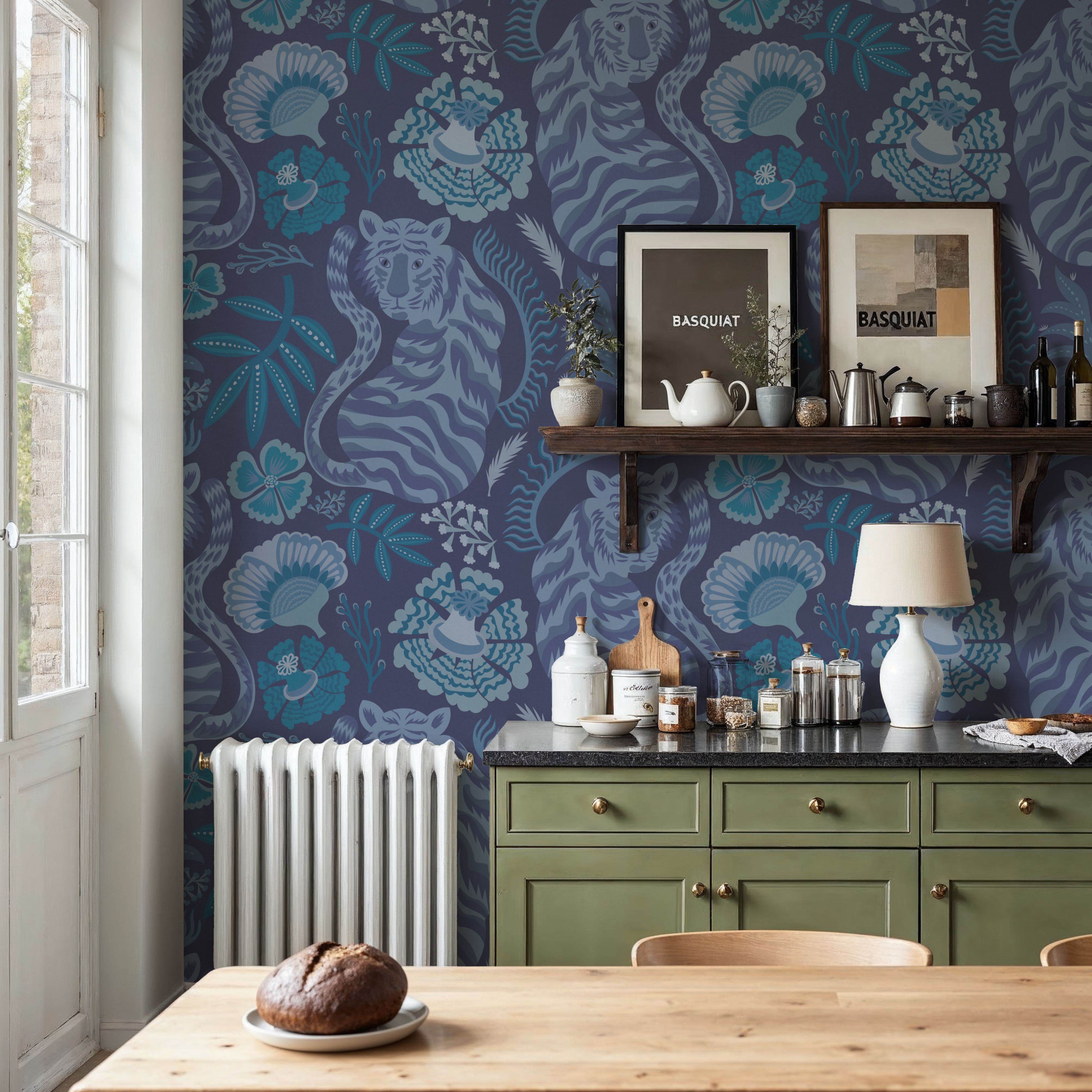 Painterly Tigers Blue