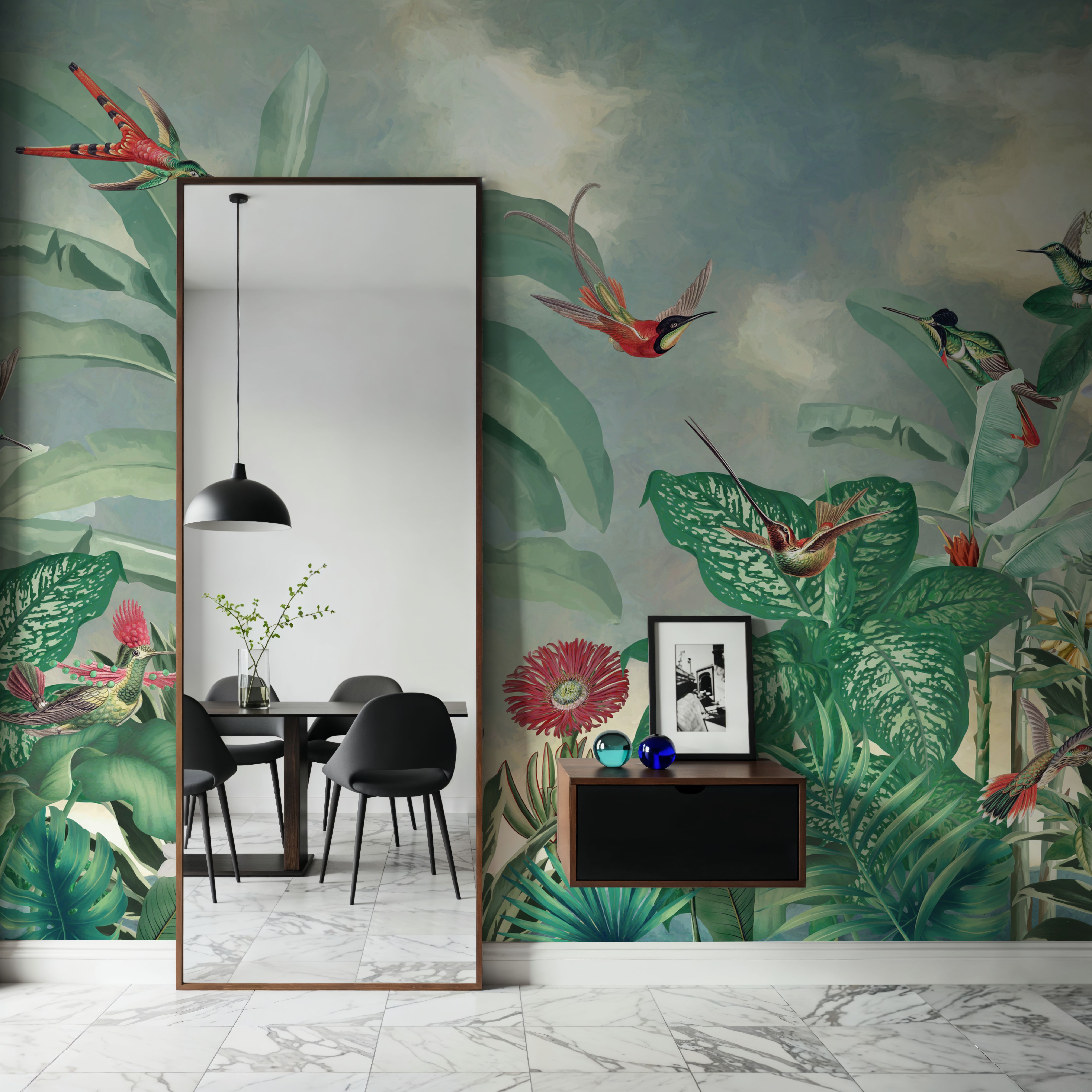 Birds of Paradise Green