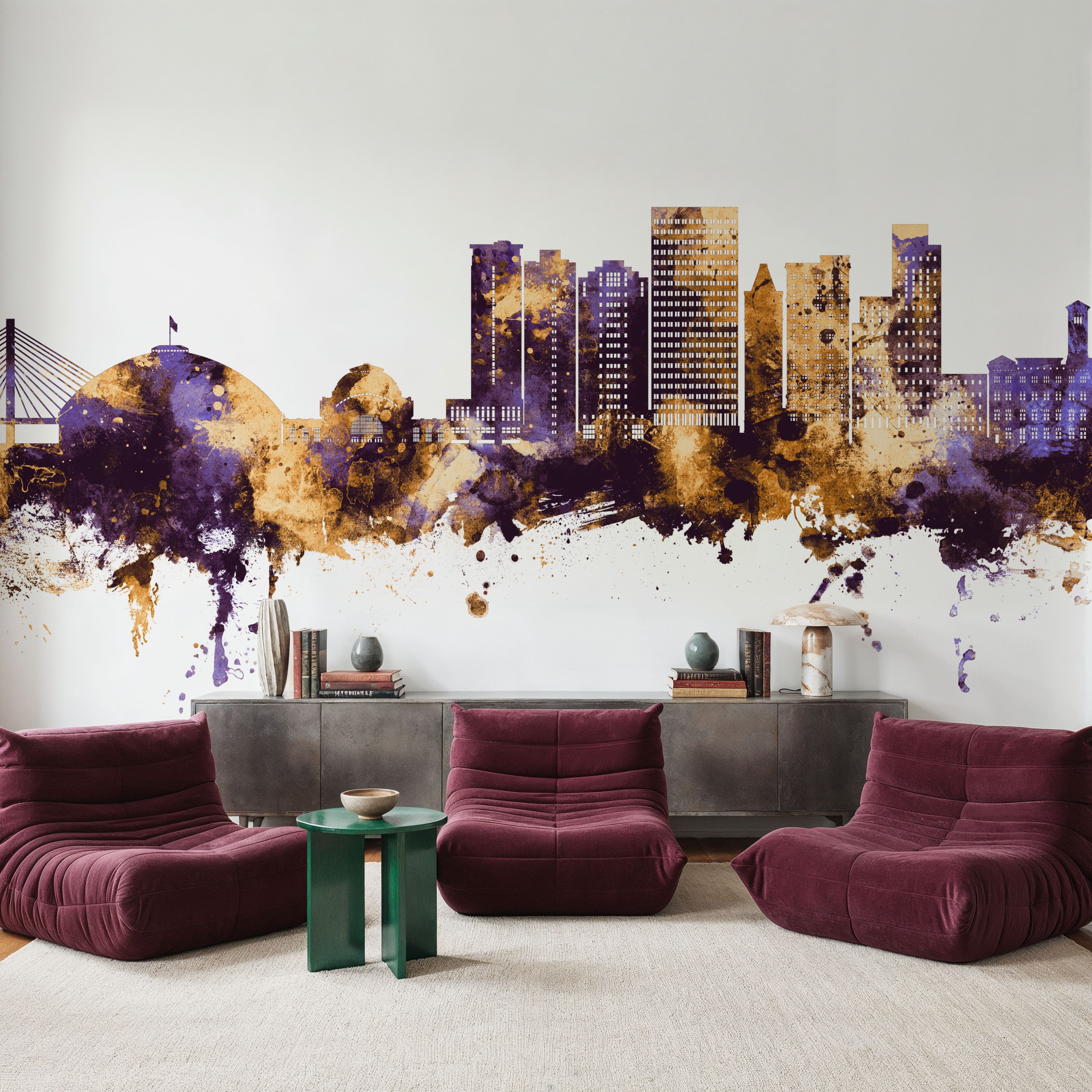 Tacoma Washington Skyline Purple & Gold