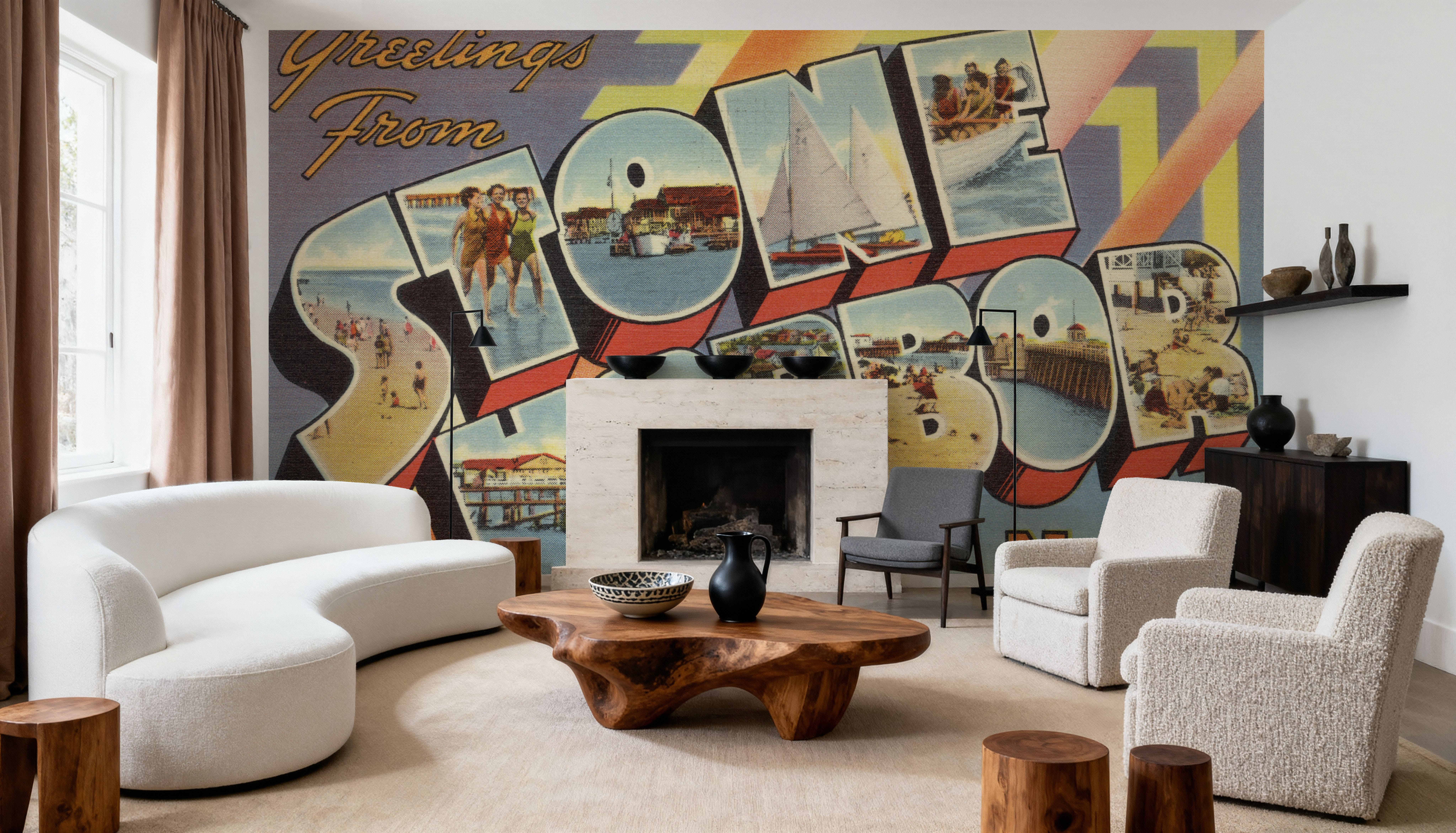 Greetings from Stone Harbor - Screenprint Postcard