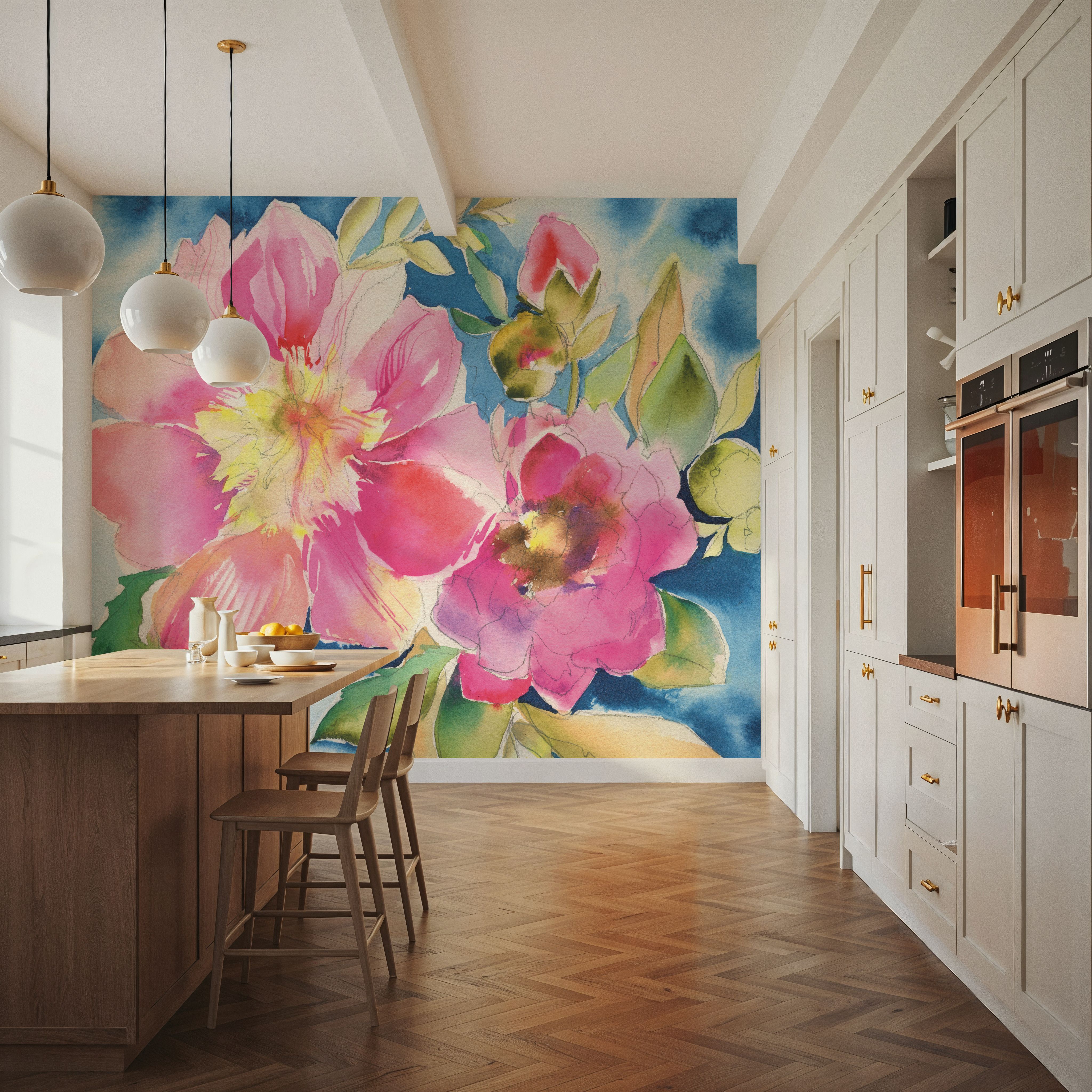 Wall Mural - Pink Petals - Contemporary mural wallpaper - Offices - Wallism US - Premium, Textured or Peel & Stick