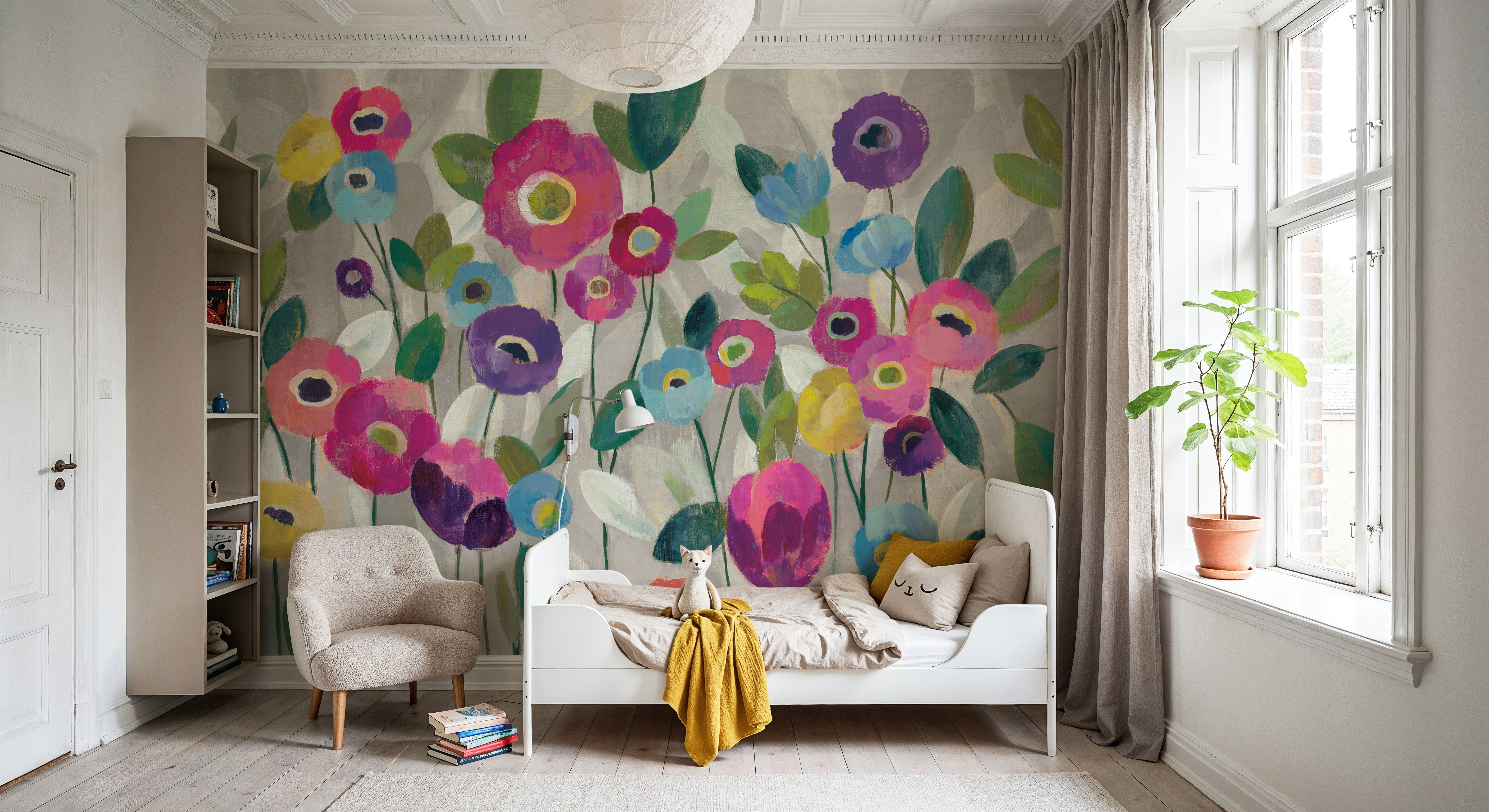 Fairy Tale Flowers V Pink, Wallpaper