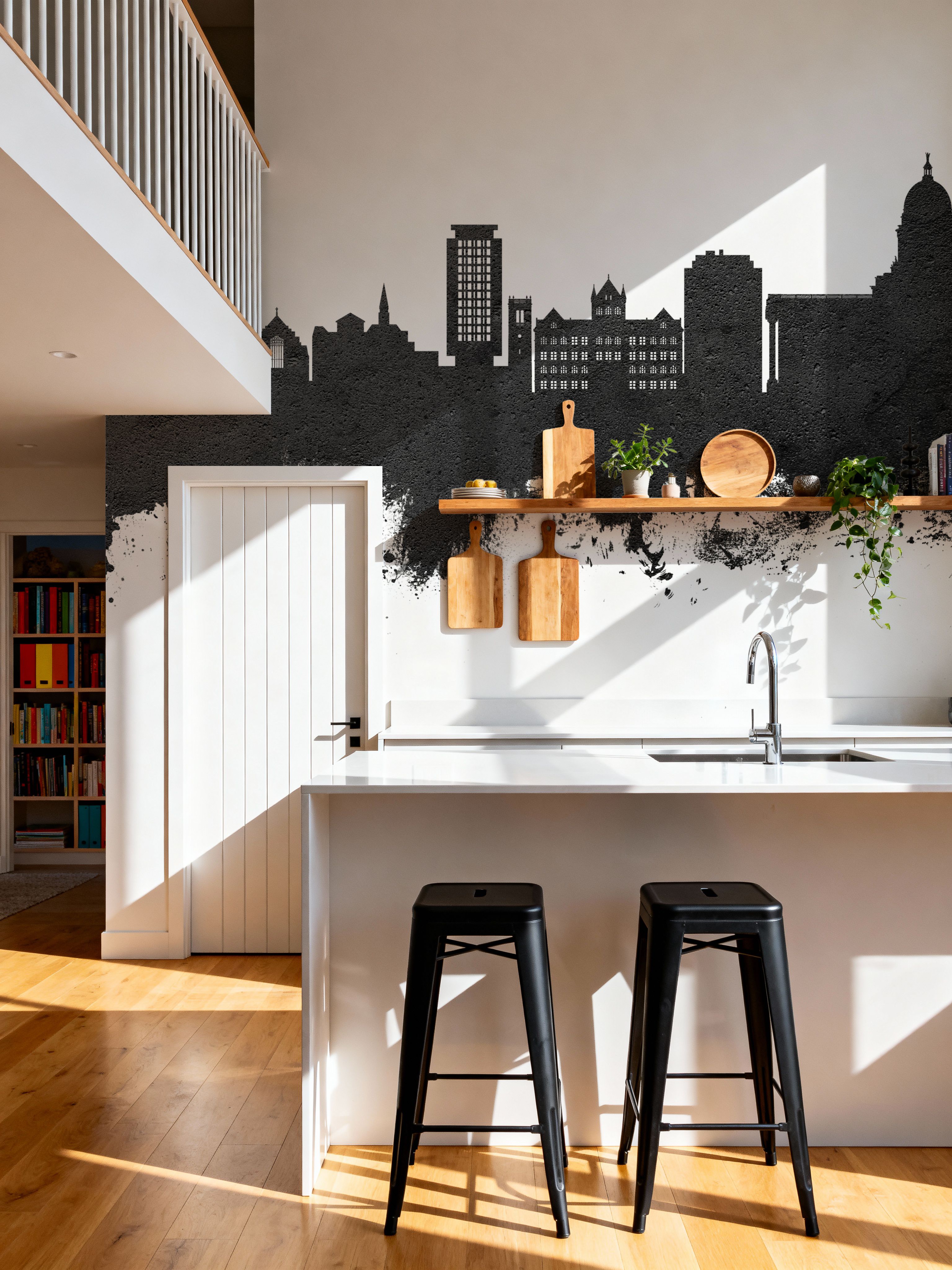 Madison Wisconsin Skyline Black & White