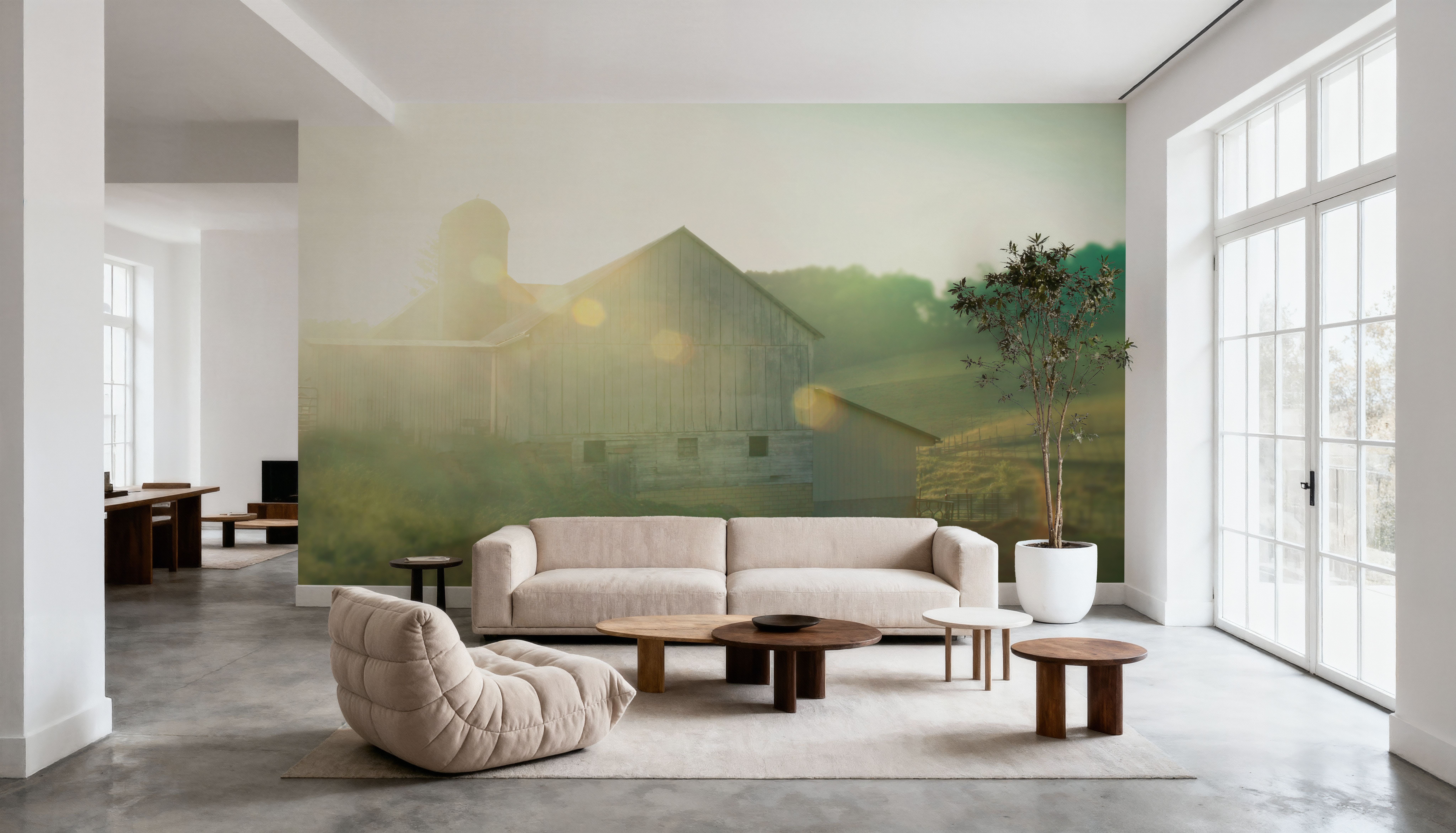 Farm Morning II, Papel pintado