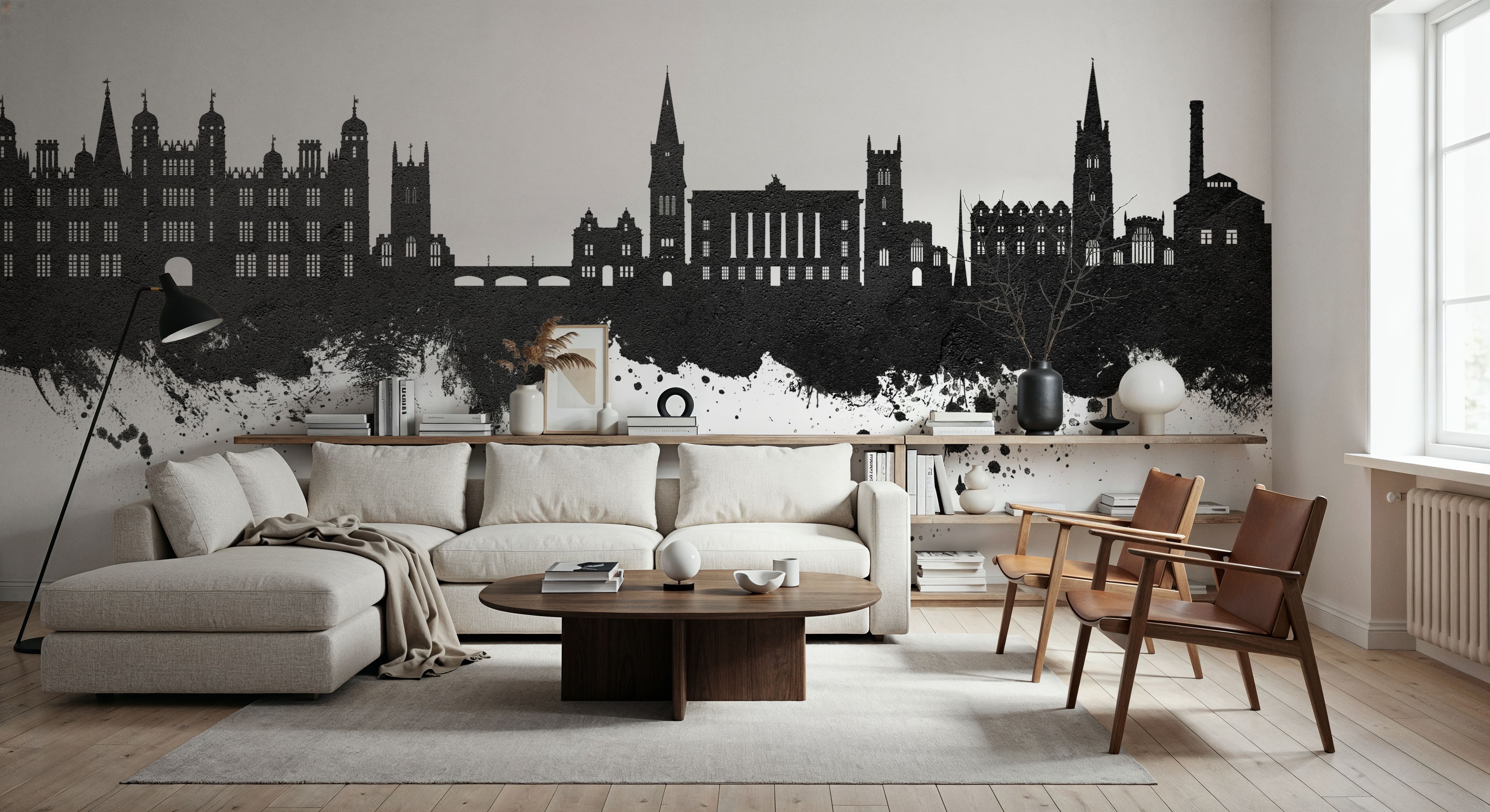 Stamford England Skyline Black & White