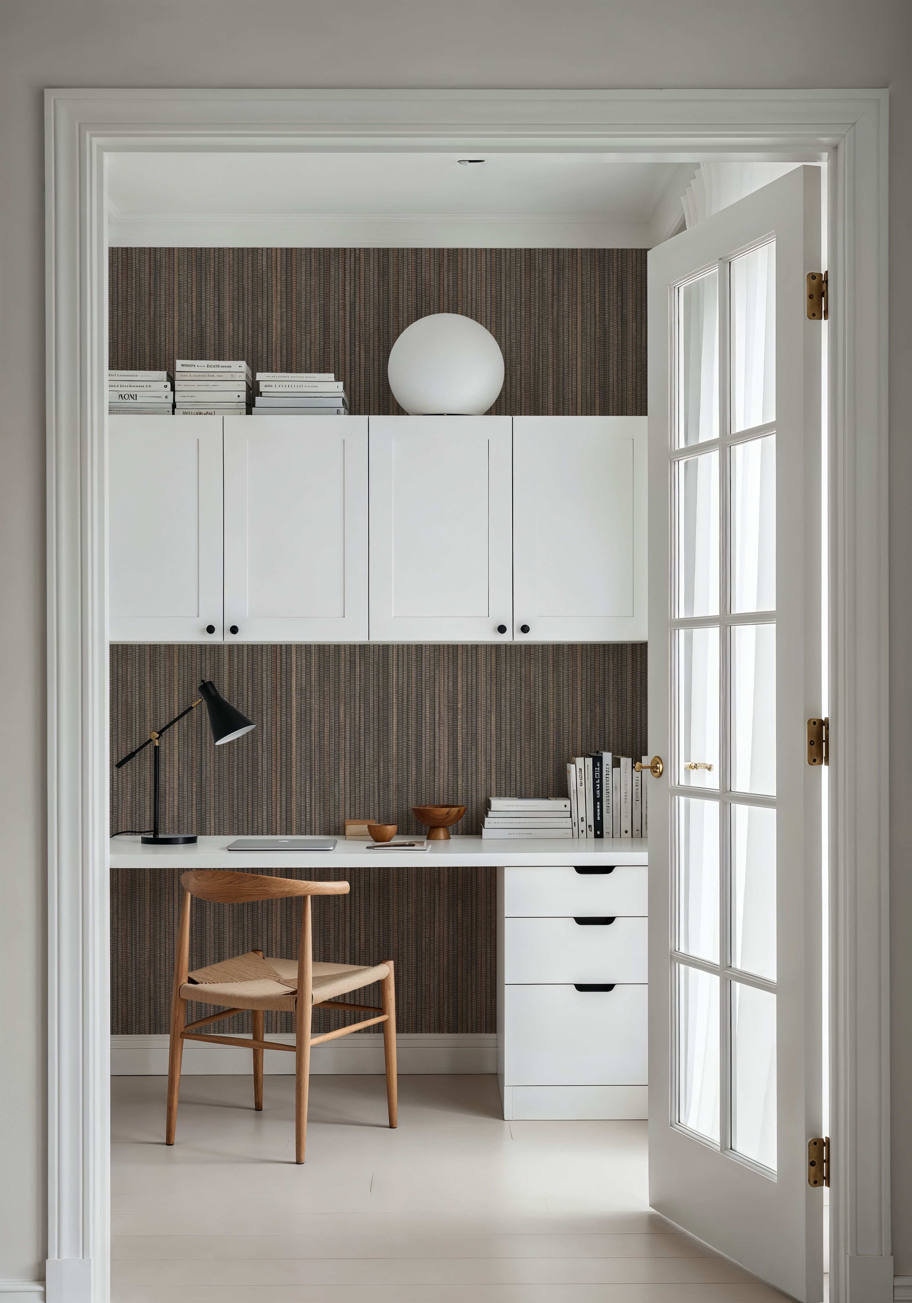 Faux Grasscloth Vertical, Taupe