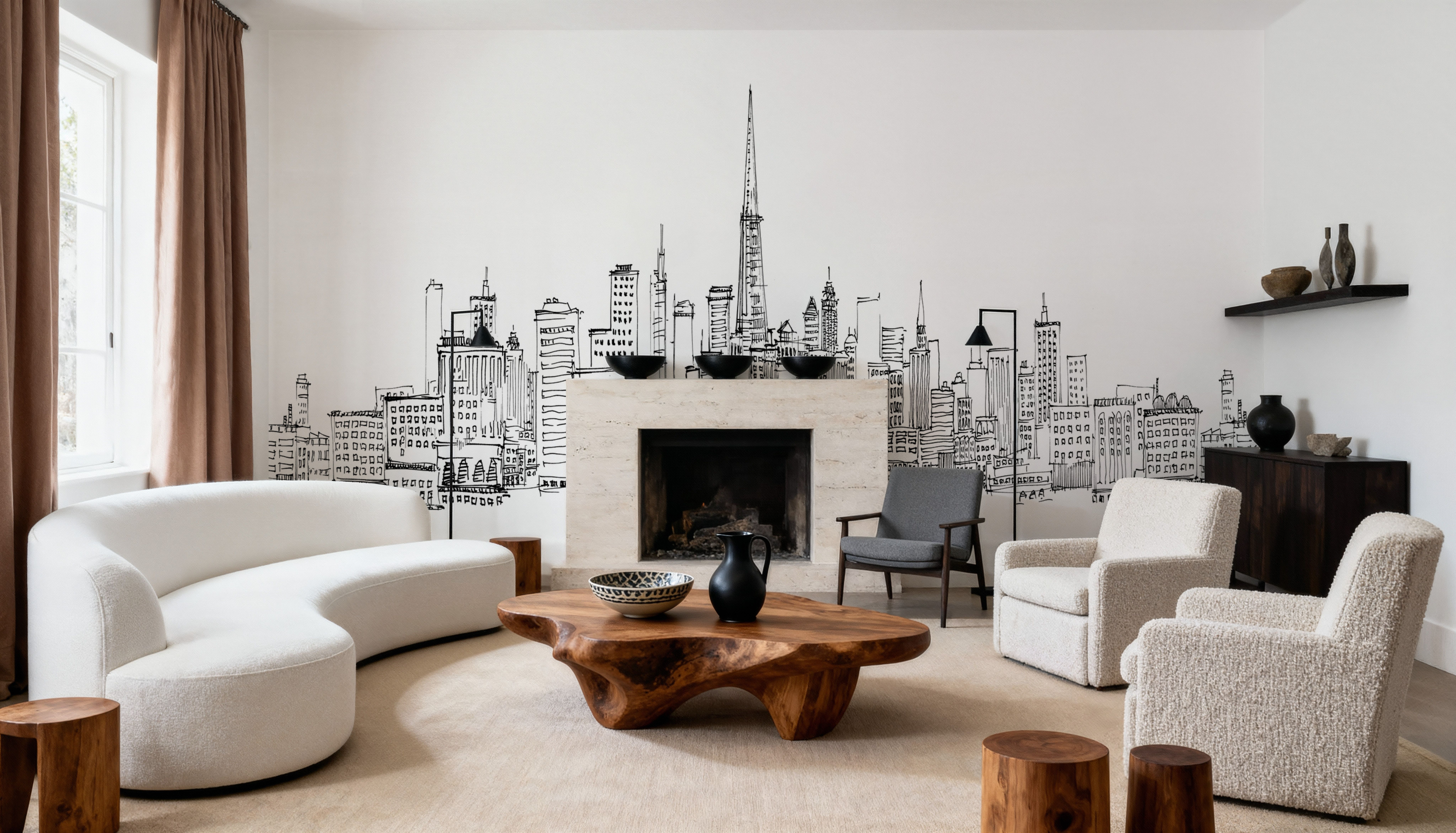 Draw San Francisco Skyline