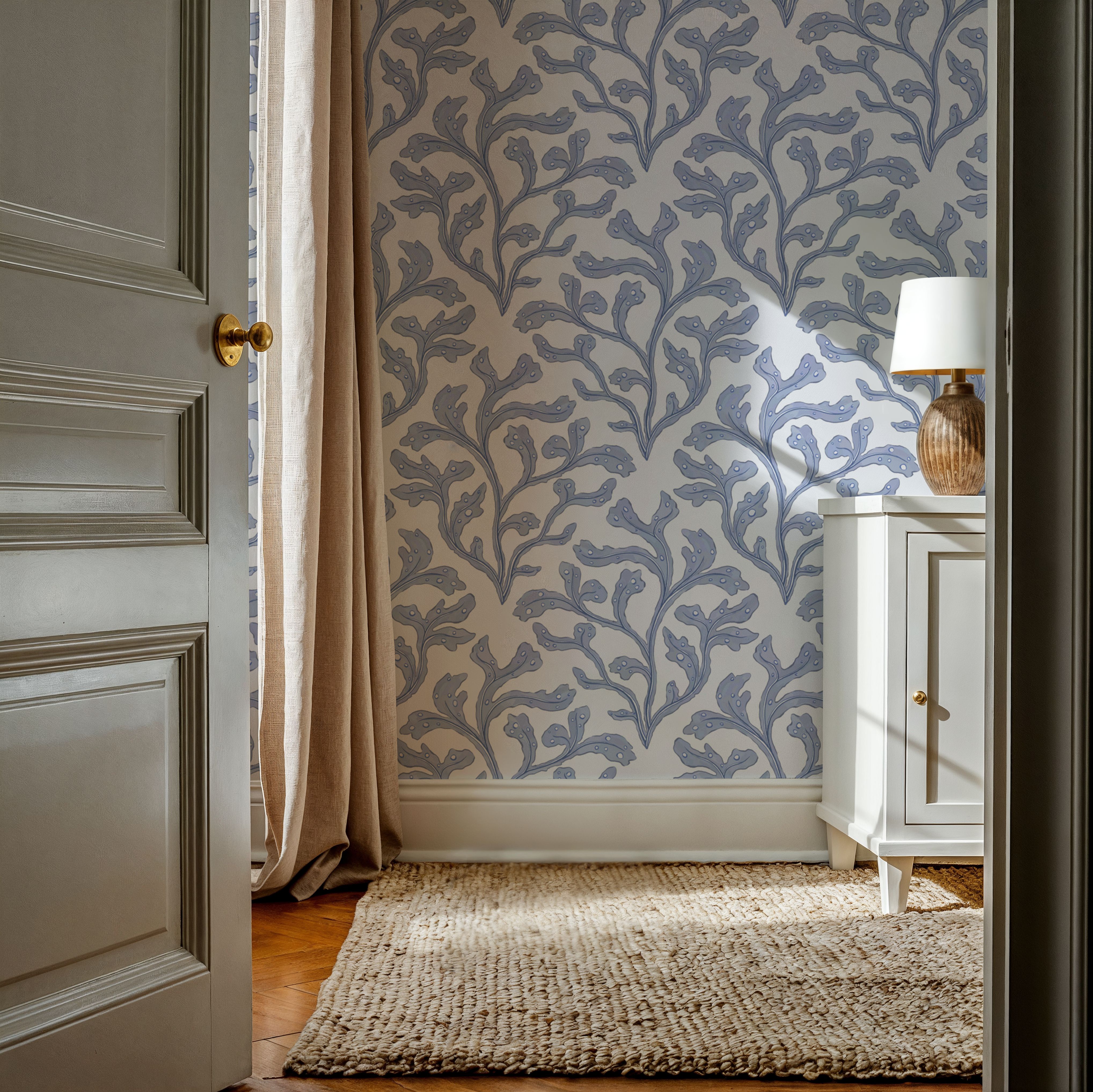 Fucus Seaweed, French Blue, Wallpaper