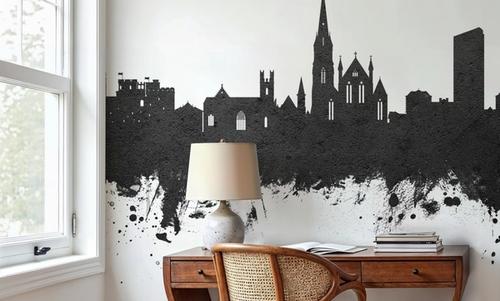 Limerick Ireland Skyline Black & White