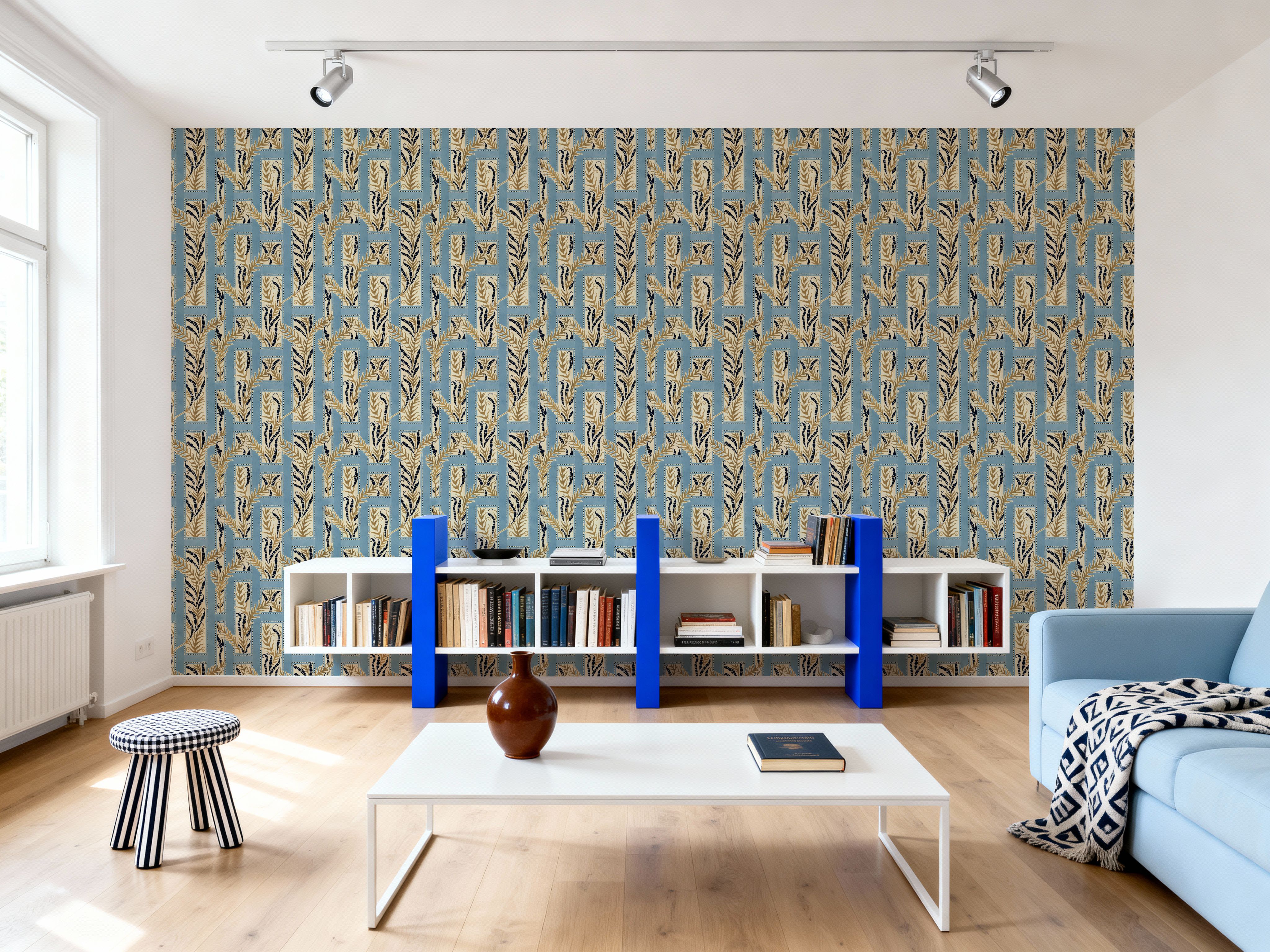 Samarkand Ferns, Sky Blue